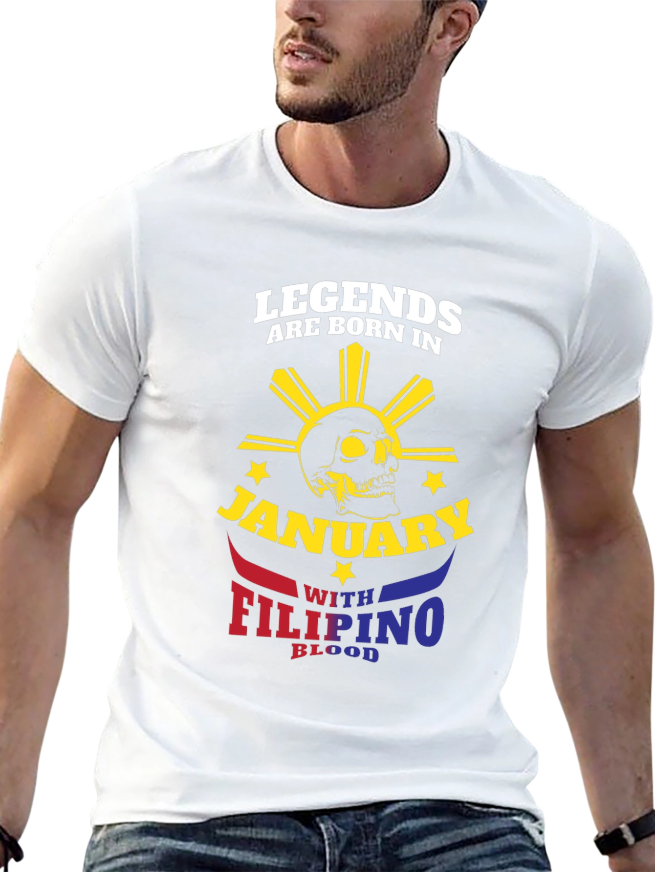 Legends Born in January Filipino Blood T-Shirt