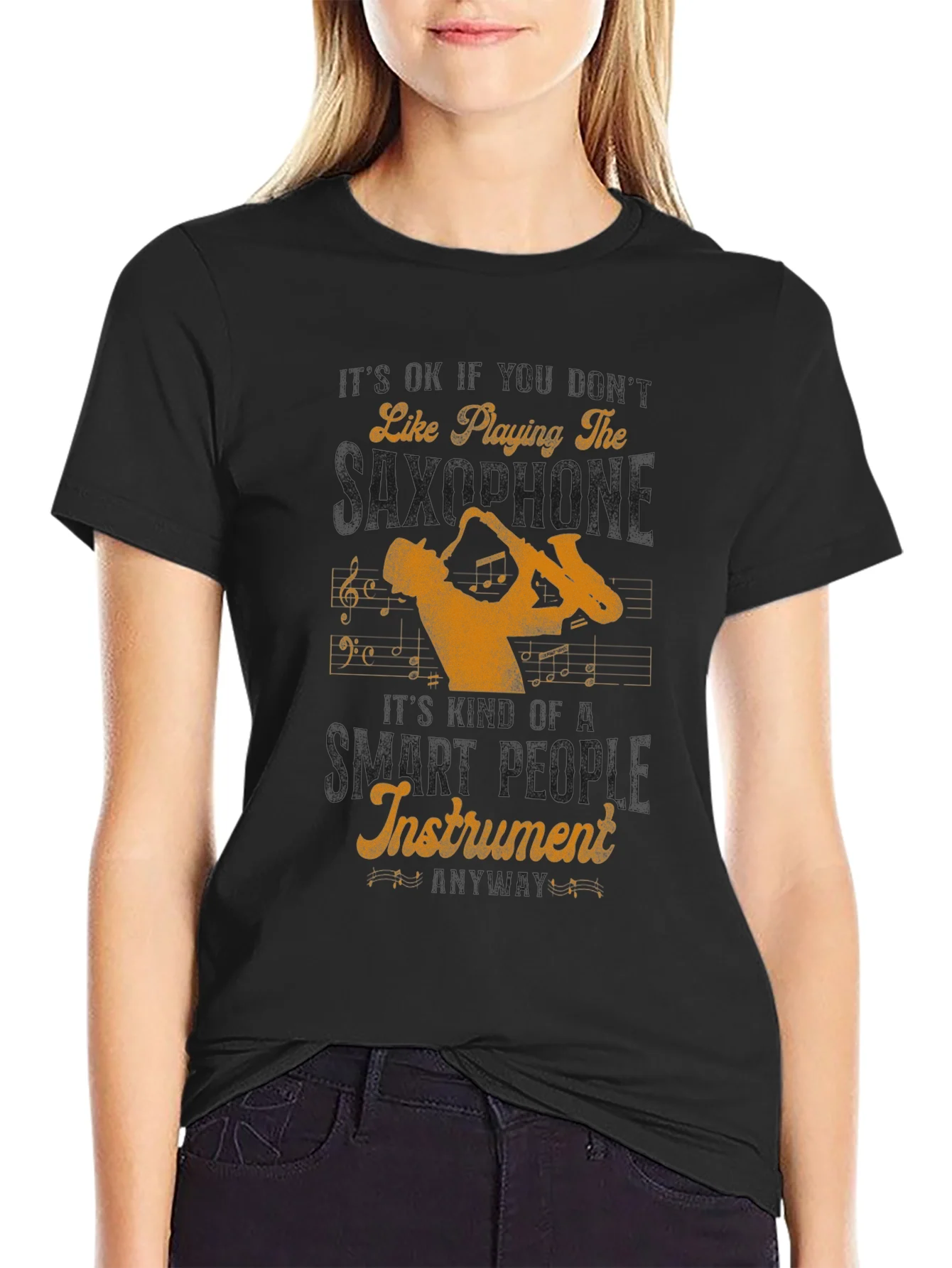 Saxophone Player Graphic Tee - Musical Instrument Lover Shirt