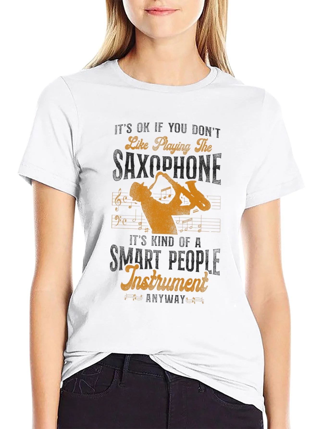 Saxophone Player Graphic Tee - Musical Instrument Lover Shirt