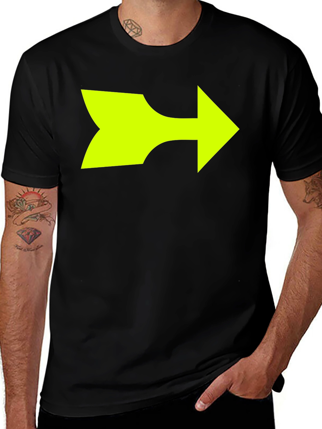 Right Arrow Graphic T-Shirt - Bold Statement Tee