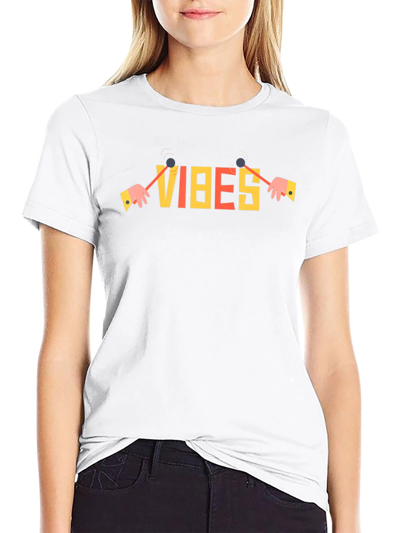 Vibes Graphic T-Shirt - Stylish Black Tee