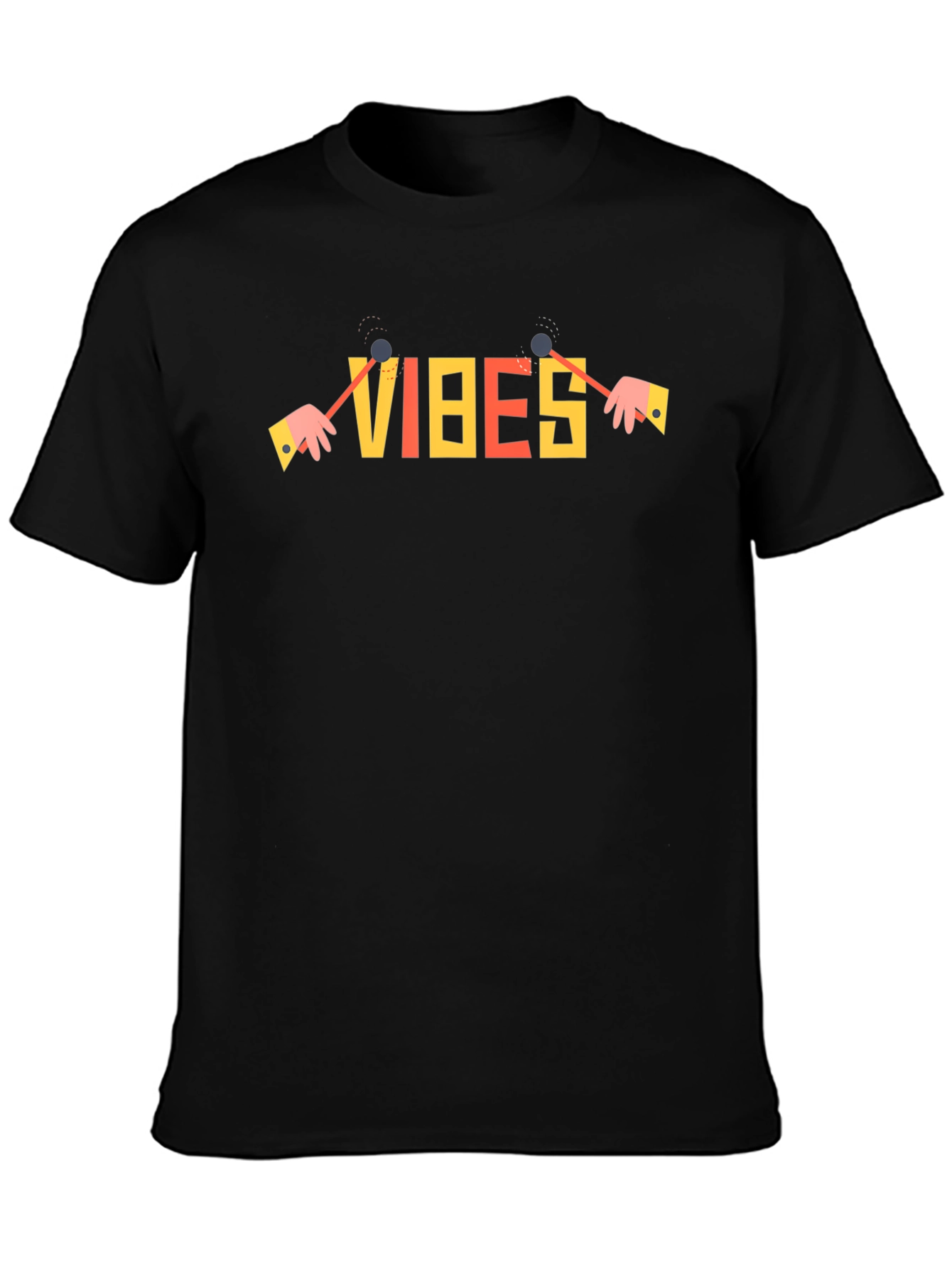 Vibes Graphic T-Shirt - Stylish Black Tee