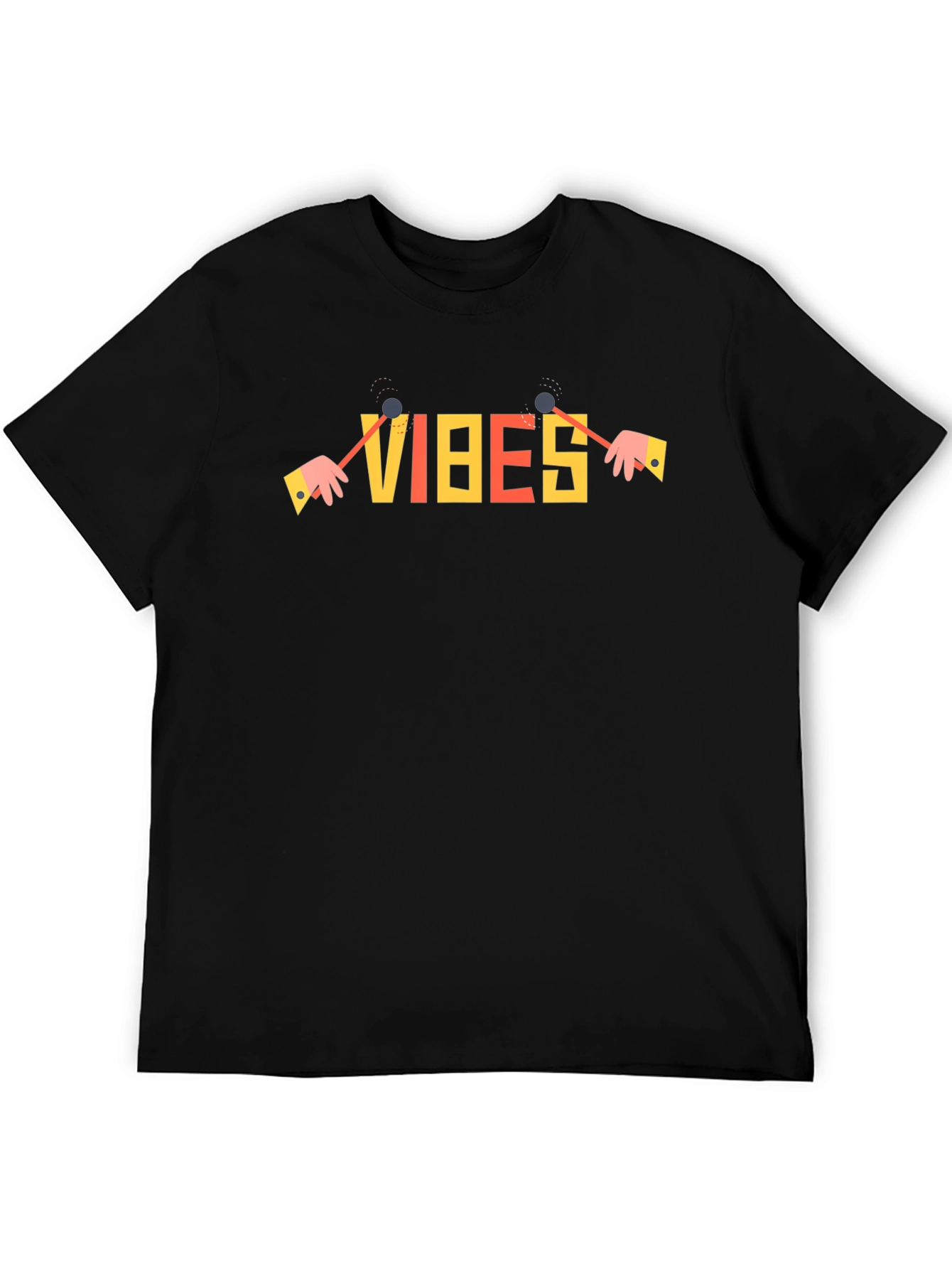 Vibes Graphic T-Shirt - Stylish Black Tee
