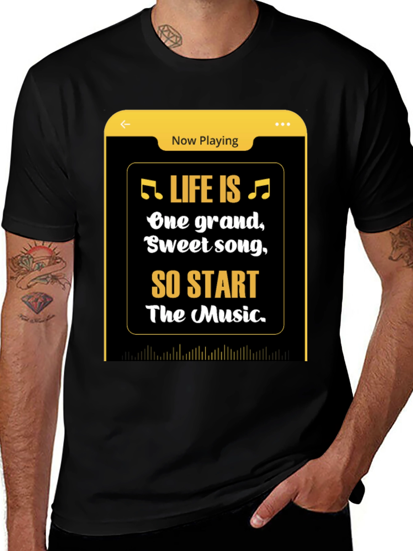 Life is Music Graphic Tee - Black