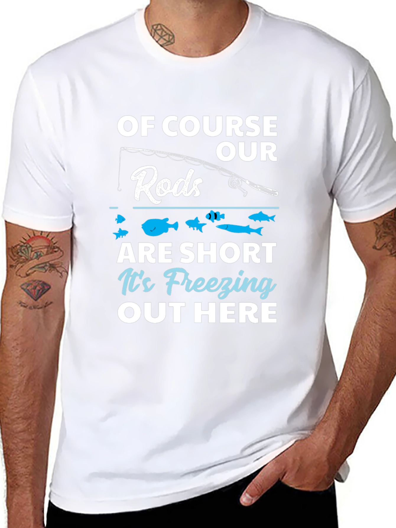 Funny Fishing T-Shirt - Freezing Out Here