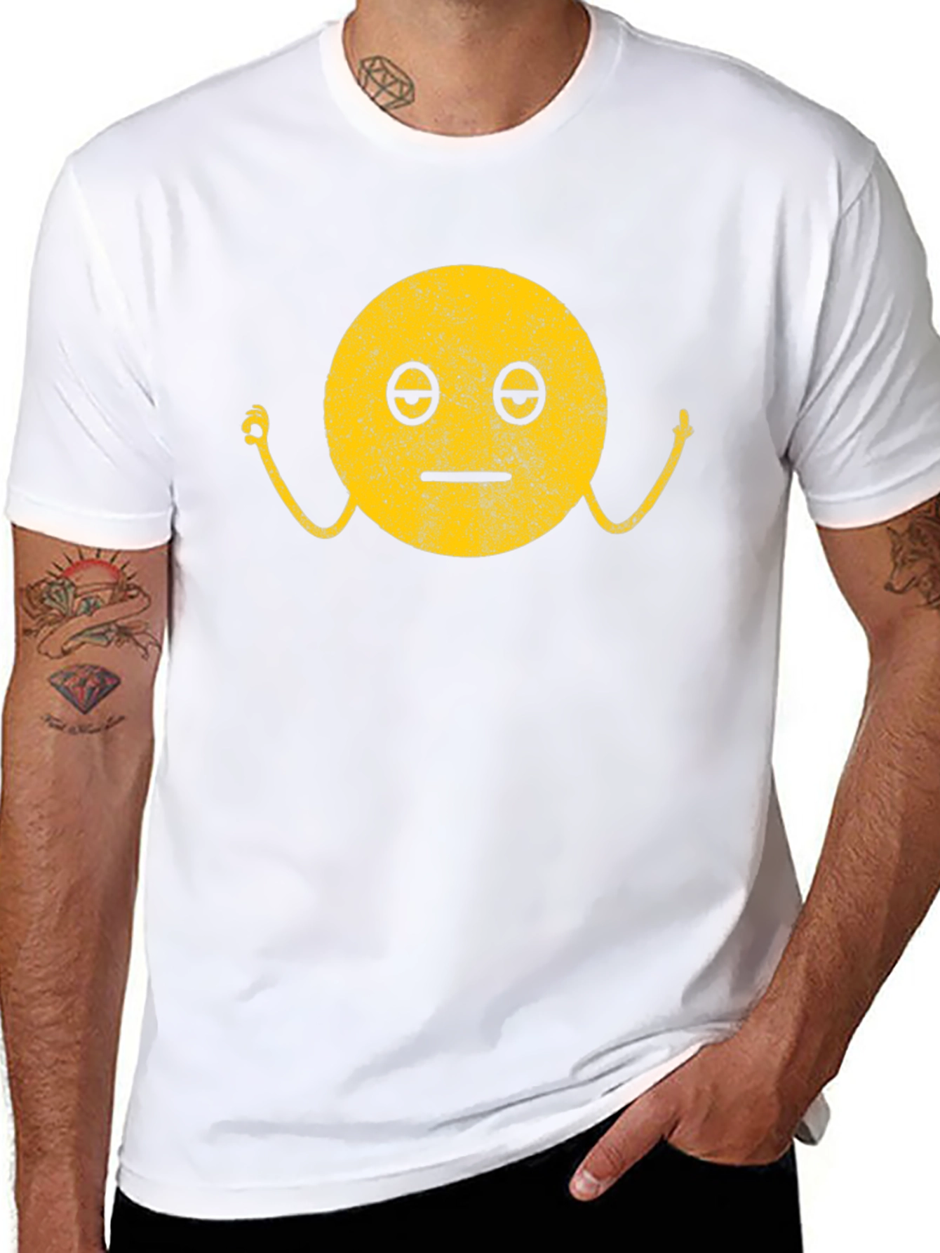 Zen Emoji Black T-Shirt: Find Your Inner Peace
