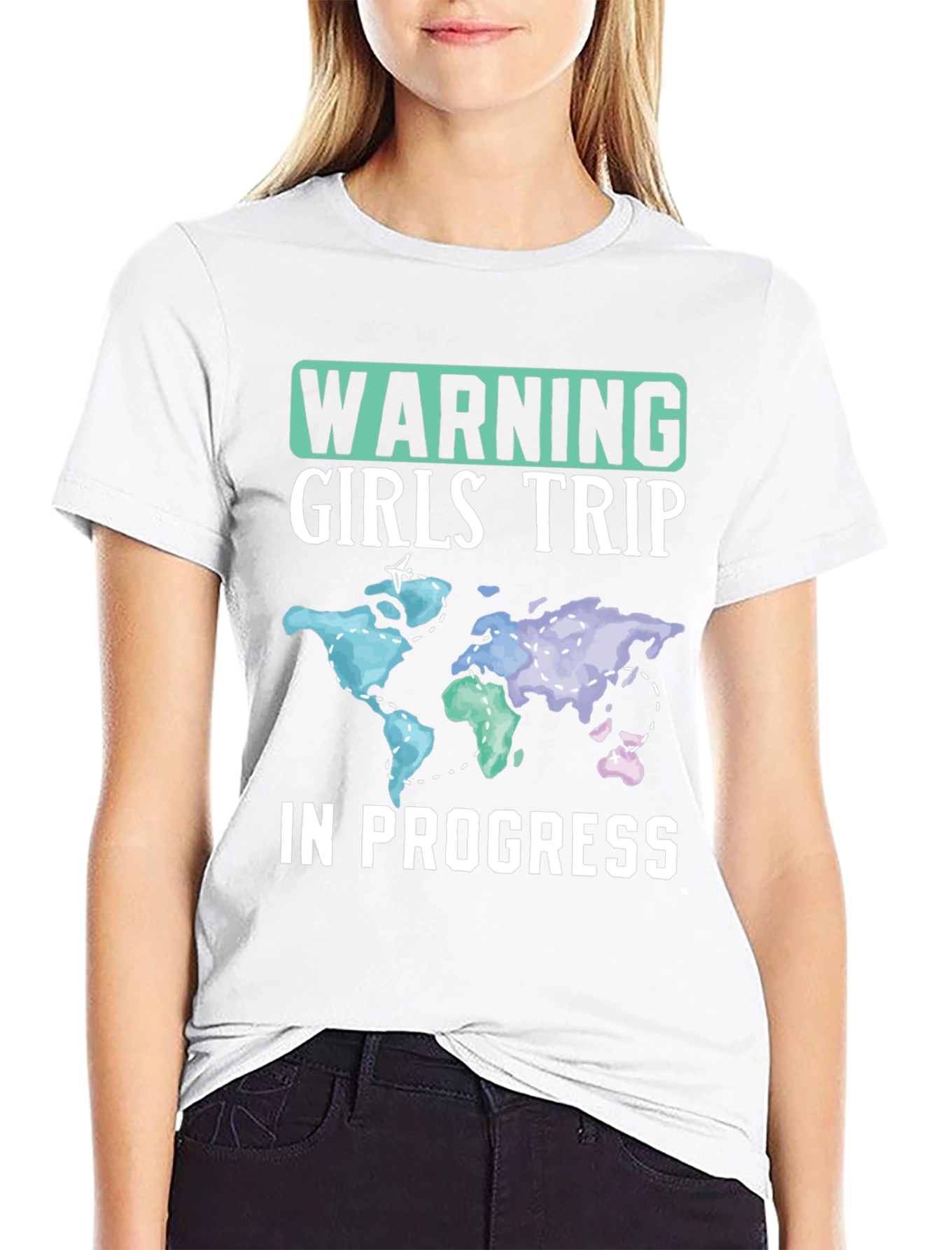 Warning Girls Trip in Progress Graphic T-Shirt
