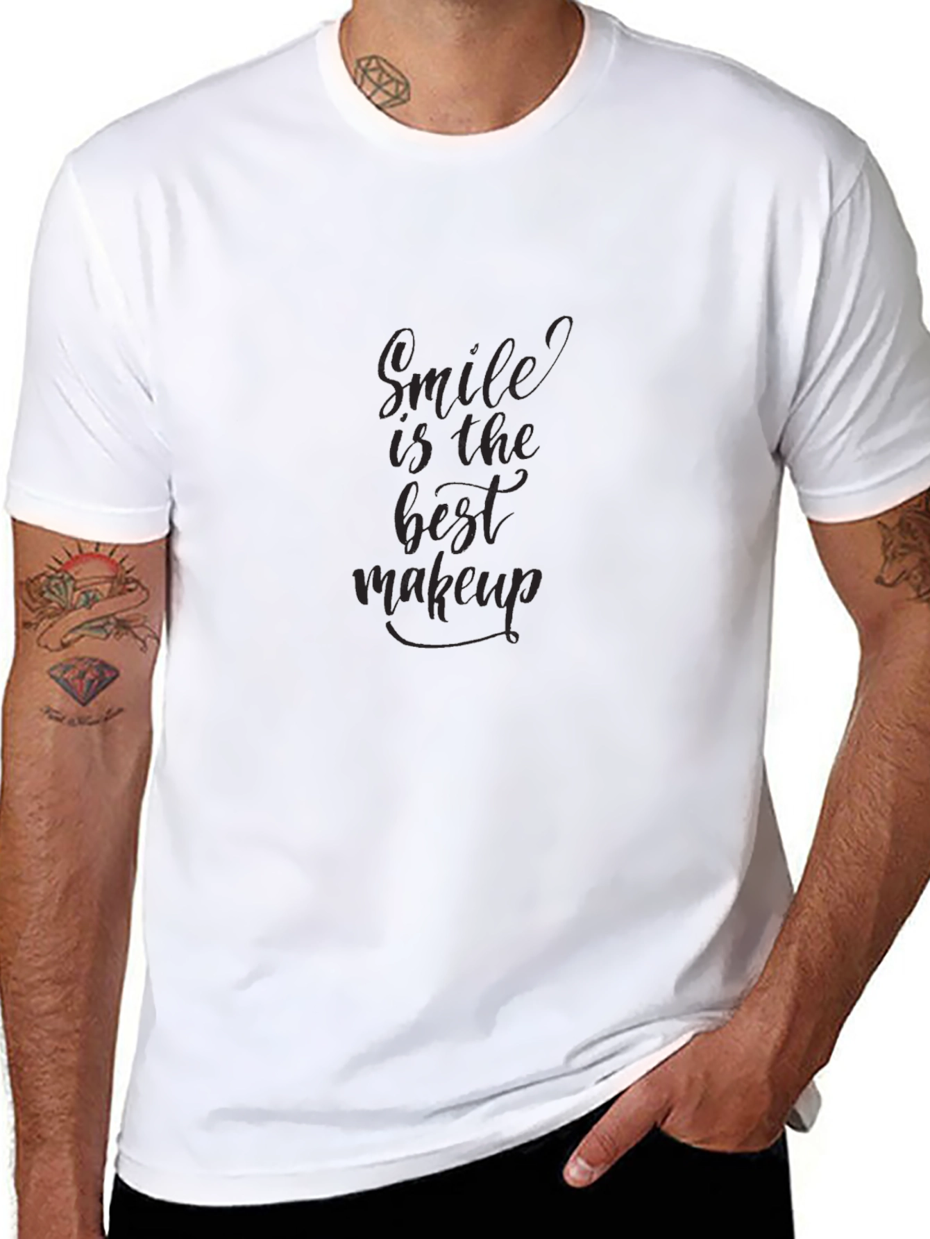 Smile Is The Best Makeup Black T-Shirt