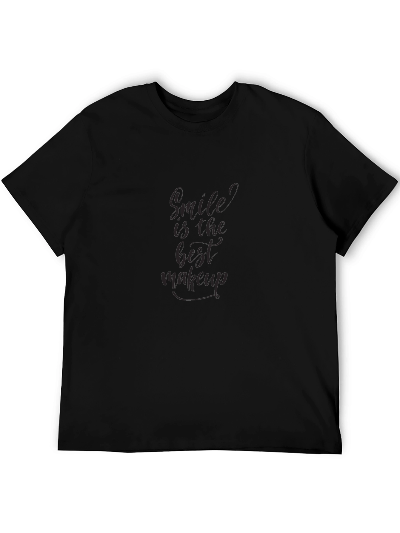 Smile Is The Best Makeup Black T-Shirt
