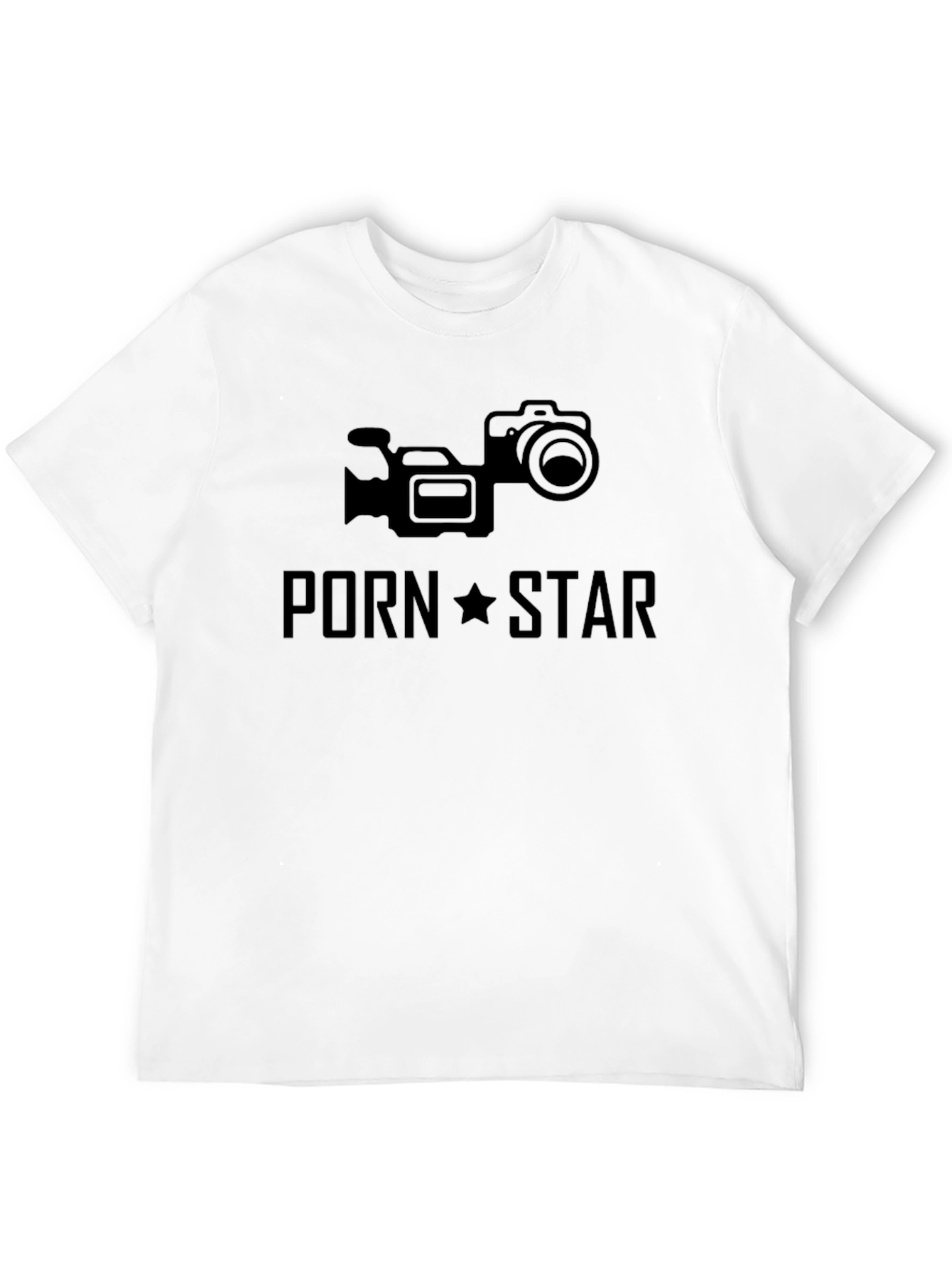 Porn Star Camera Black T-Shirt