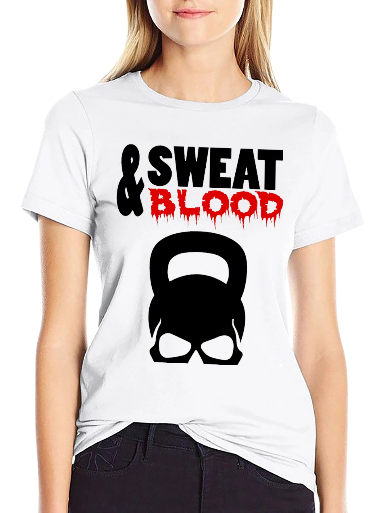 Sweat & Blood Graphic Tee - Kettlebell Skull