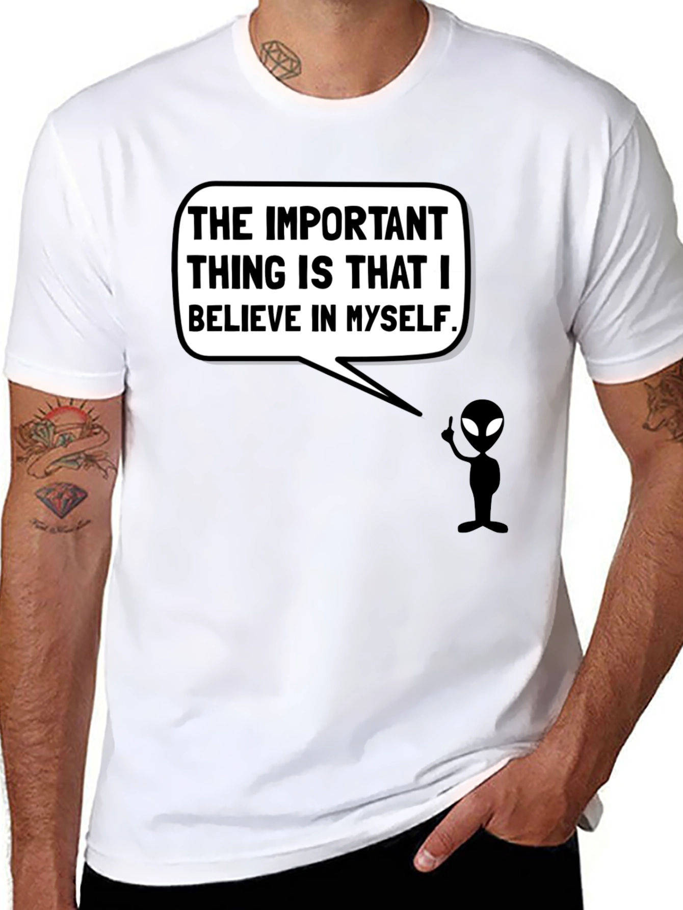 Believe in Yourself T-Shirt - Alien Graphic Tee