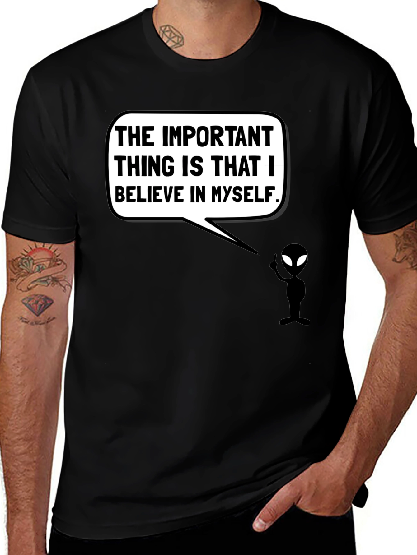 Believe in Yourself T-Shirt - Alien Graphic Tee