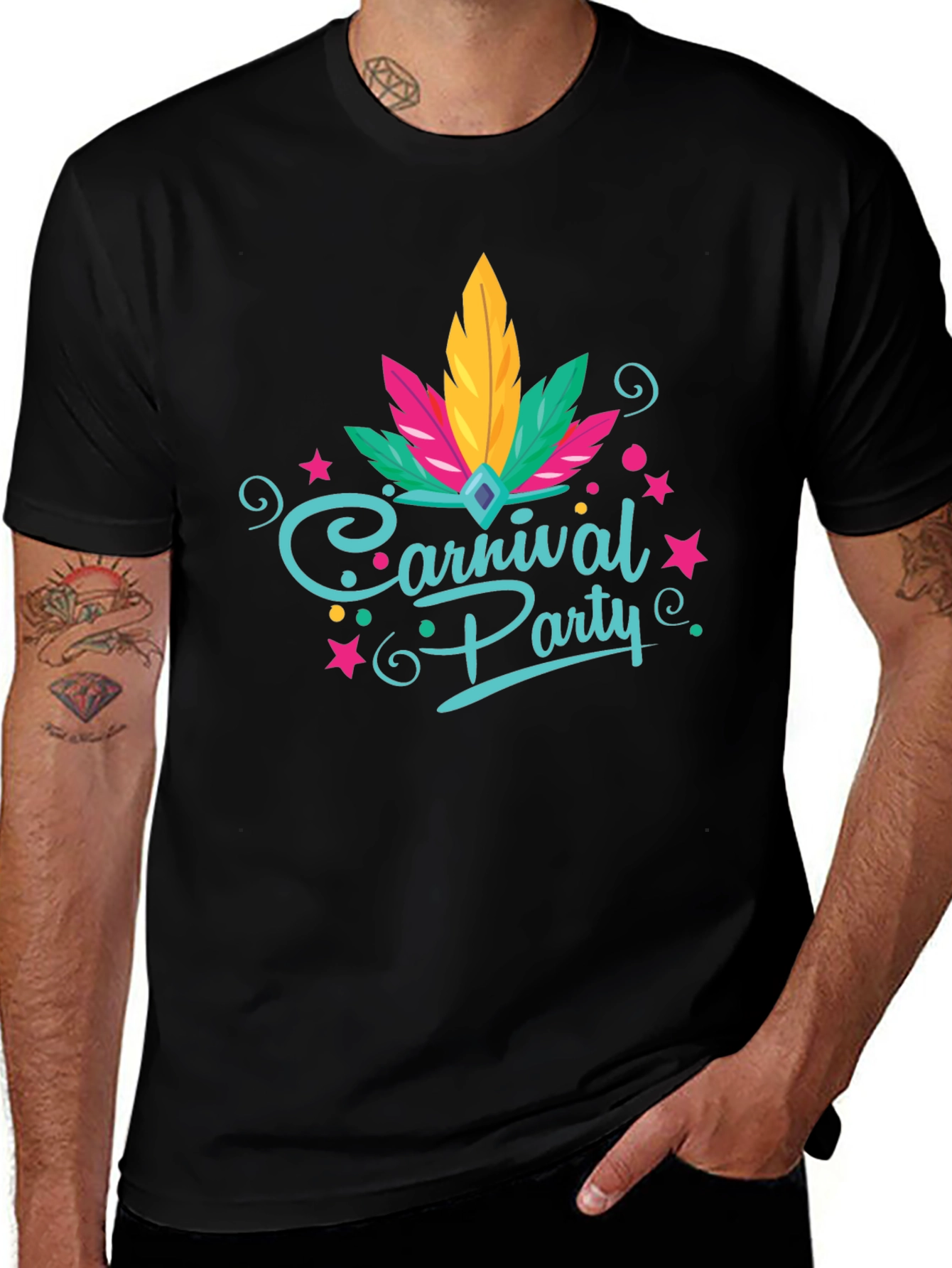 Carnival Party Graphic Tee - Fun Festive Design