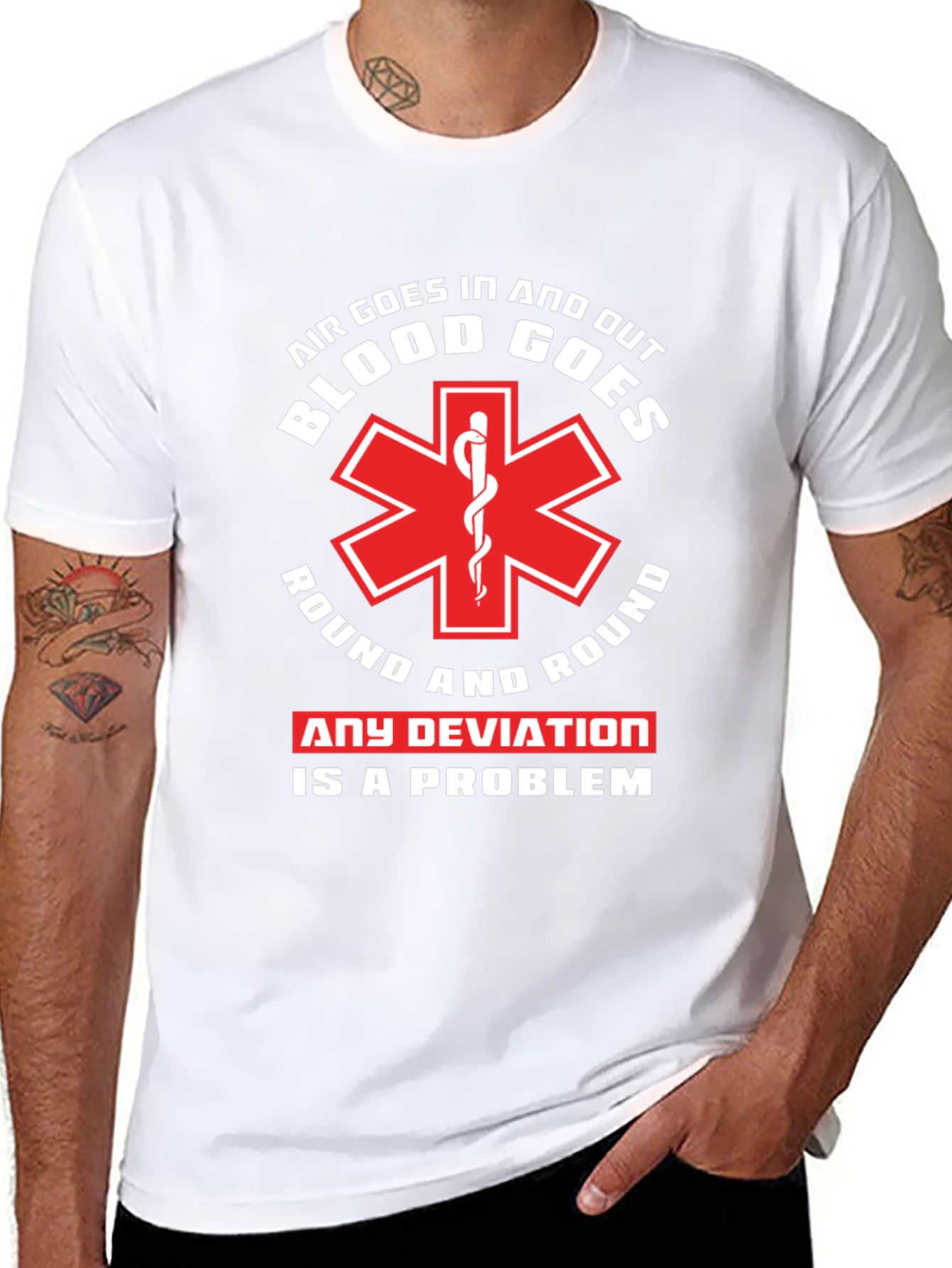 Air and Blood T-Shirt - EMT Paramedic Tee
