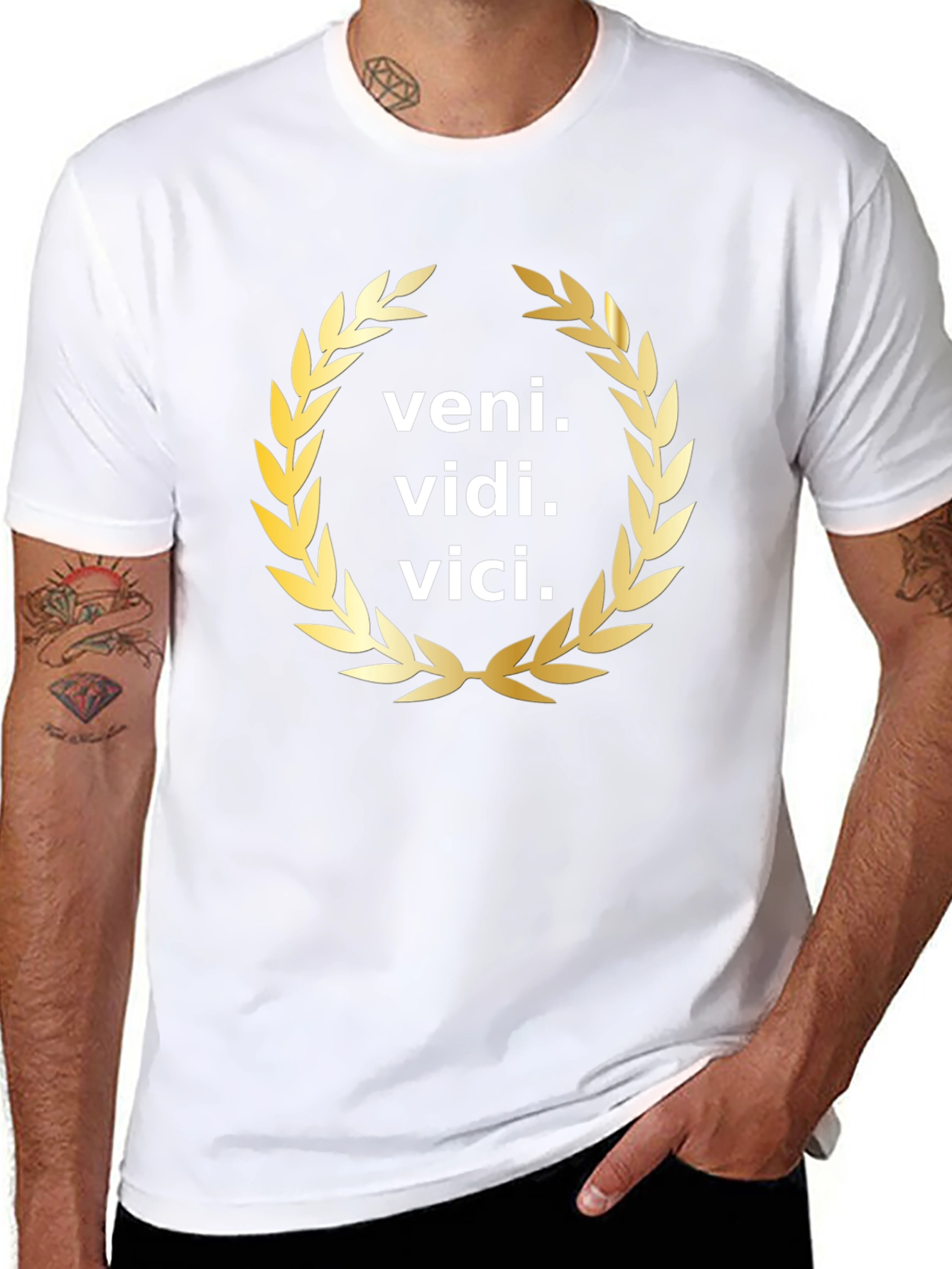 Veni Vidi Vici T-Shirt - Roman Empire Caesar Quote