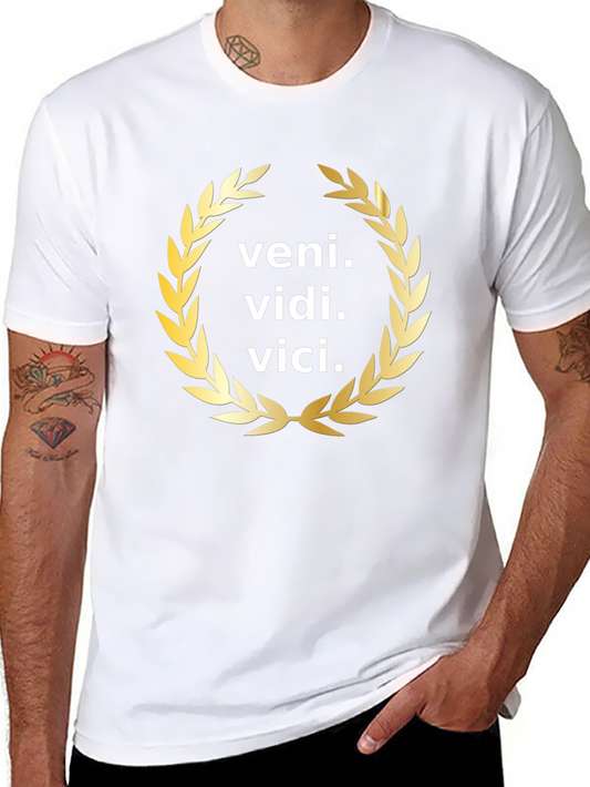 Veni Vidi Vici T-Shirt - Roman Empire Caesar Quote