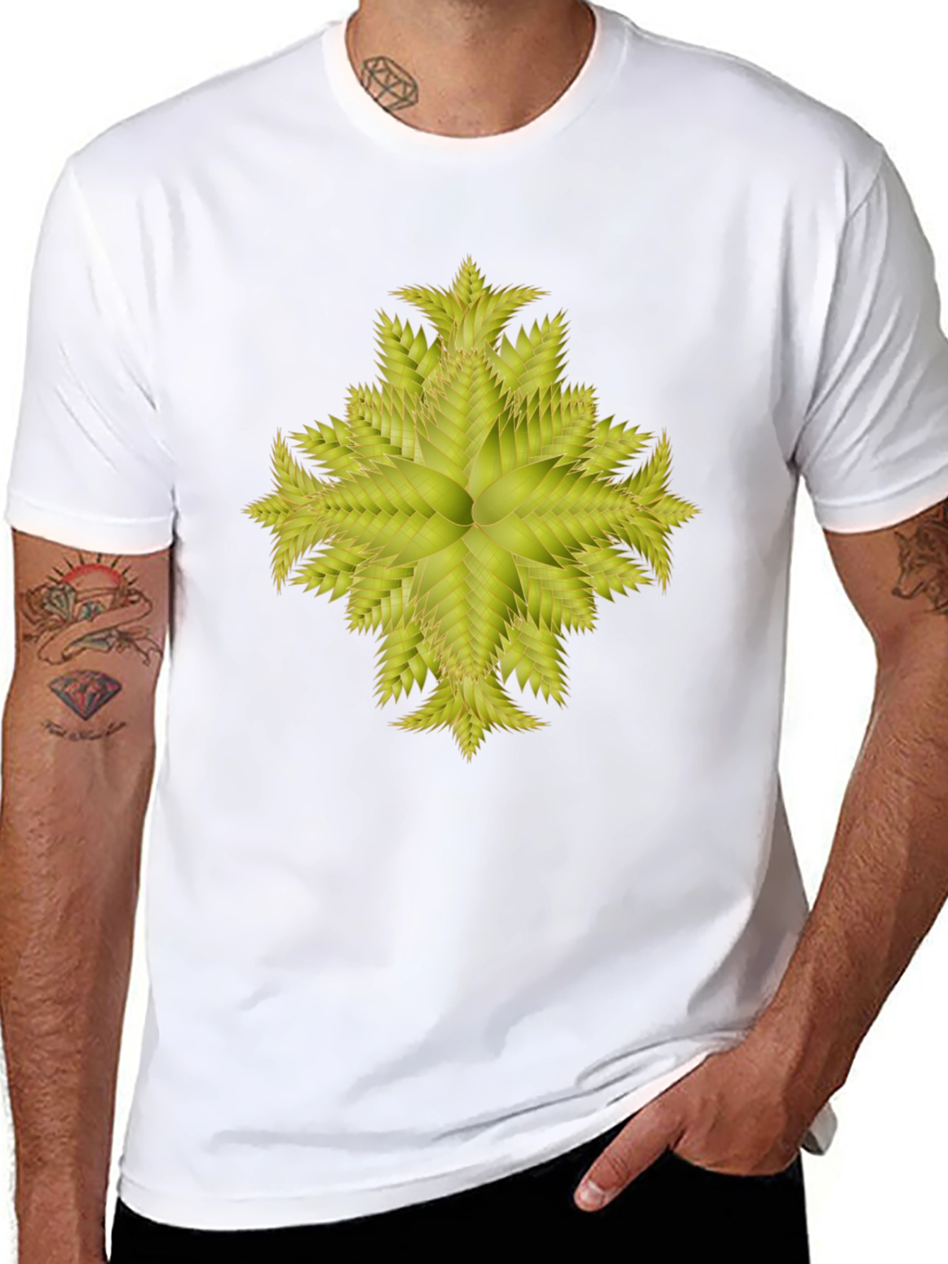 Botanical Burst Black Tee