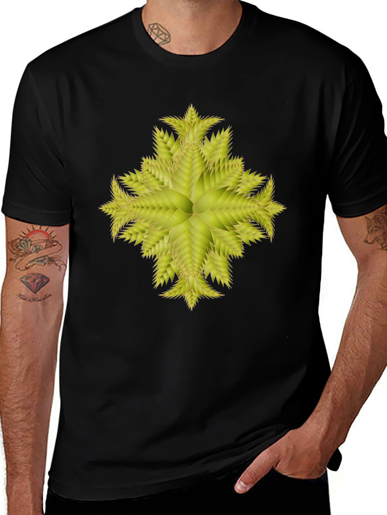 Botanical Burst Black Tee