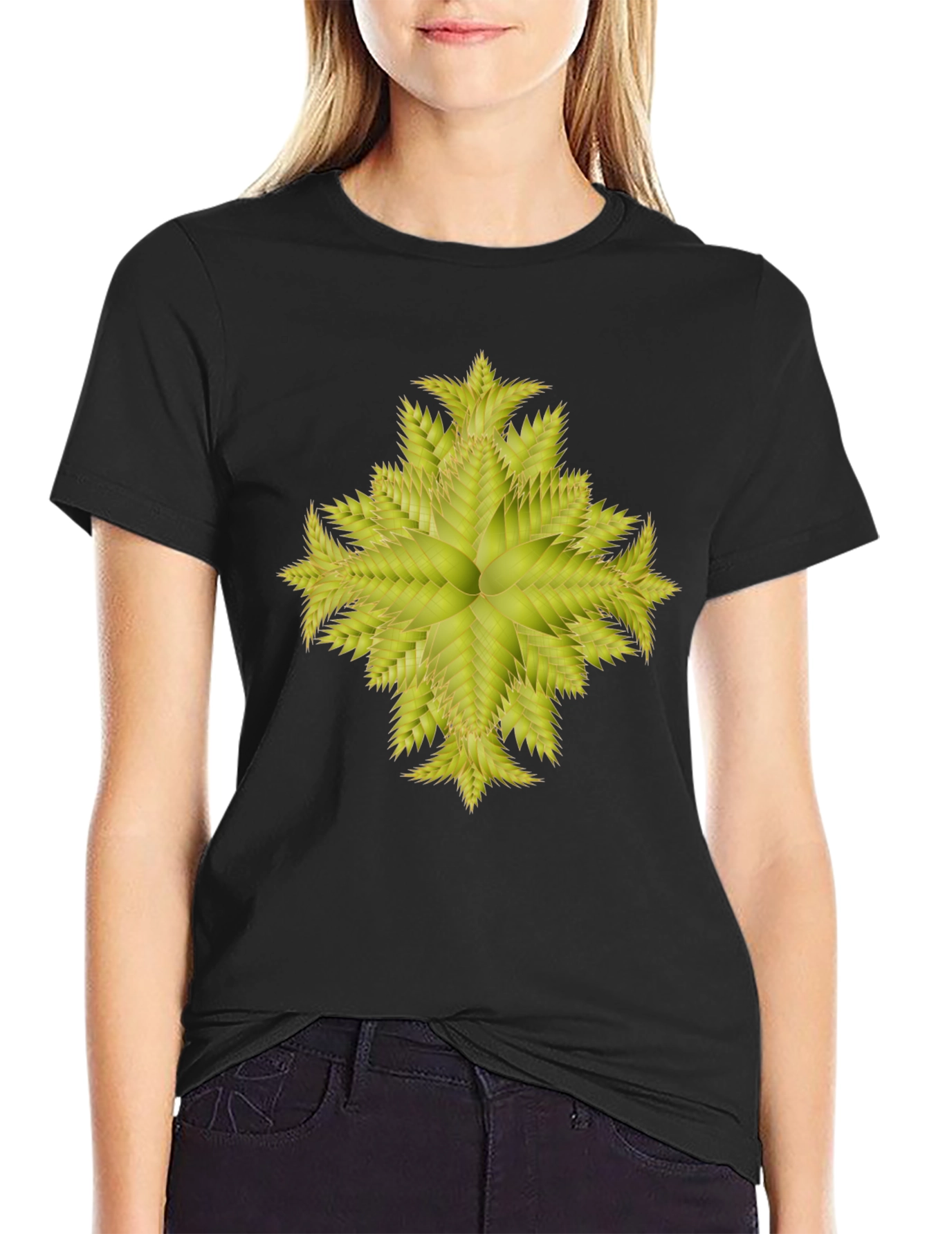 Botanical Burst Black Tee