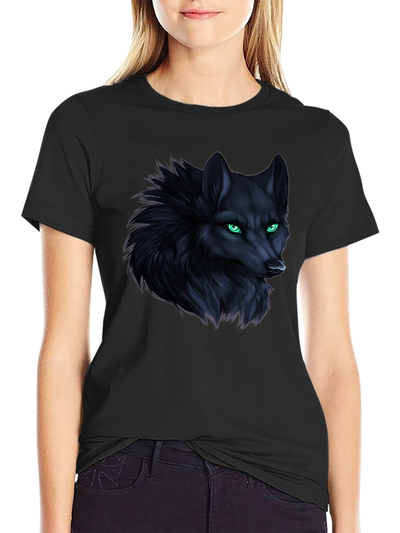 Wolf Graphic Tee - Mens Black T-Shirt