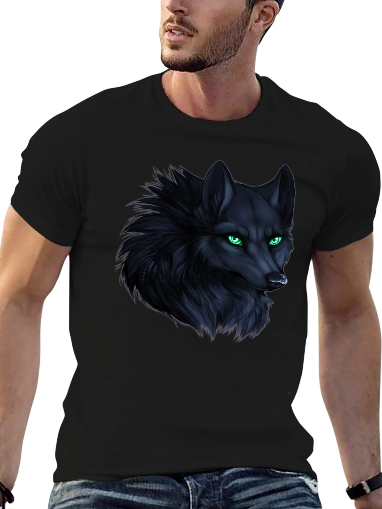 Wolf Graphic Tee - Mens Black T-Shirt