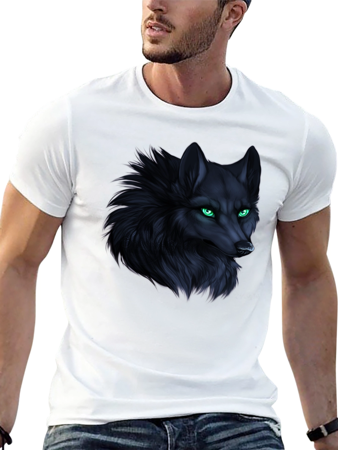 Wolf Graphic Tee - Mens Black T-Shirt