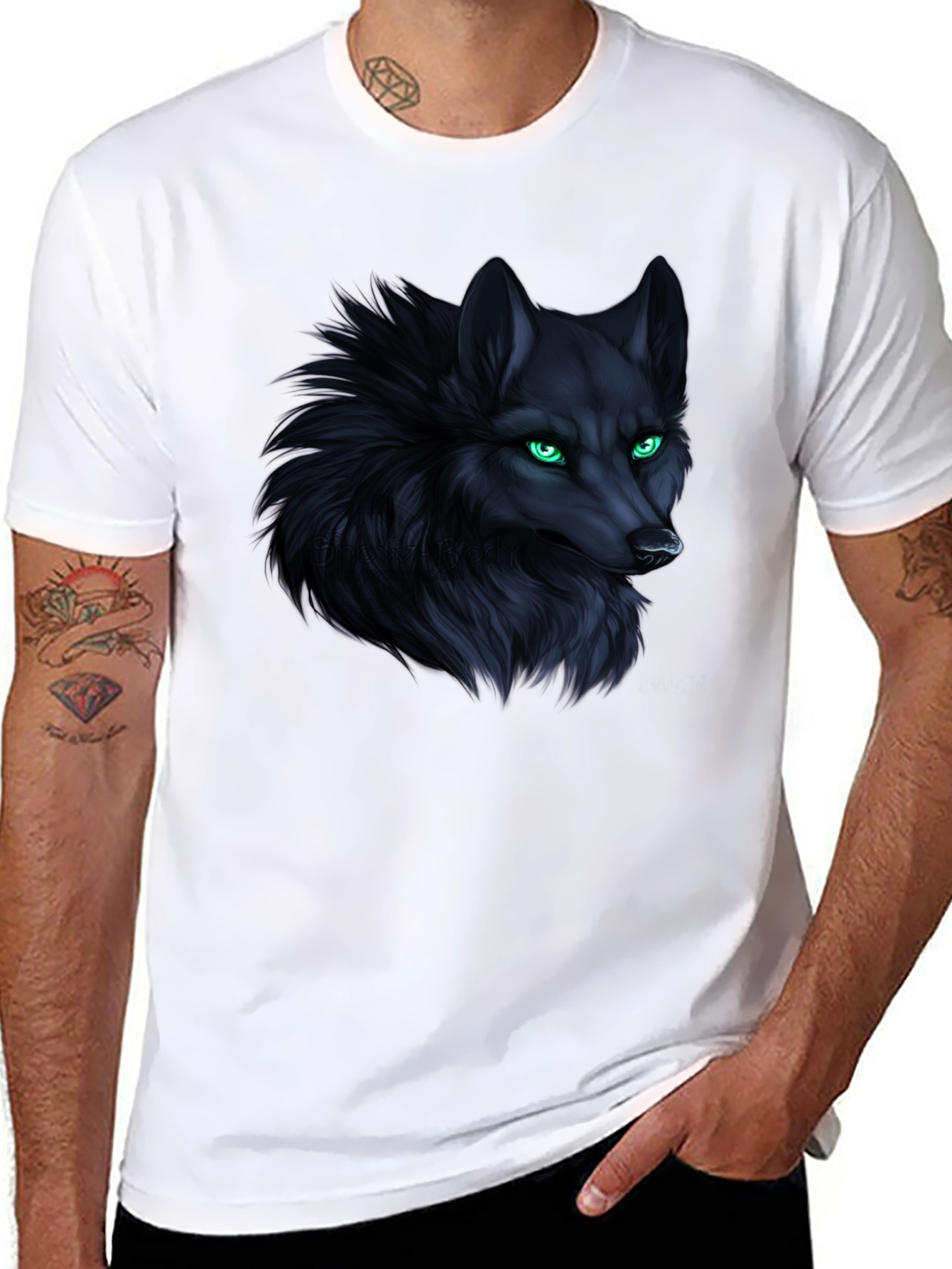 Wolf Graphic Tee - Mens Black T-Shirt