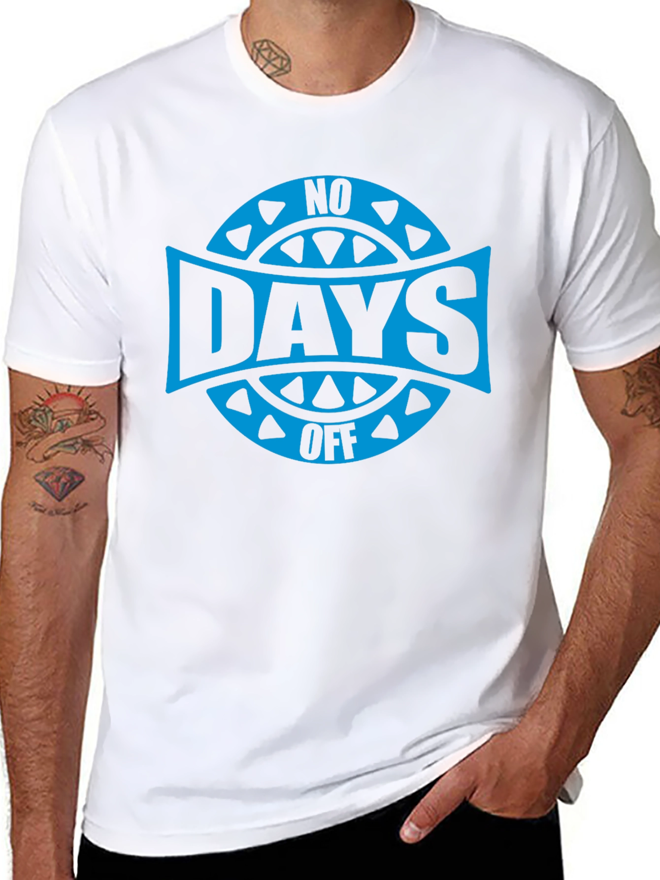 No Days Off Graphic T-Shirt - Black