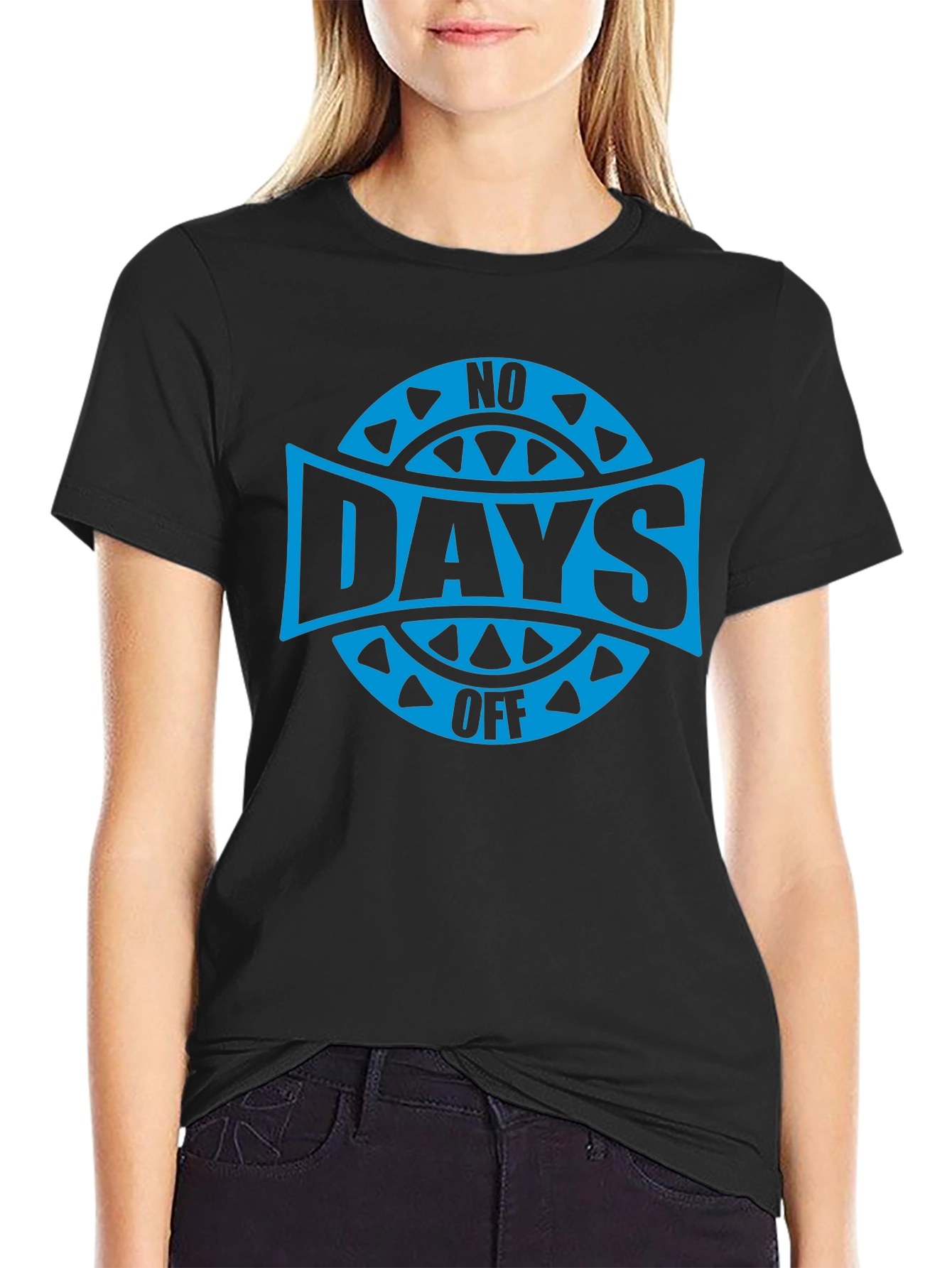No Days Off Graphic T-Shirt - Black