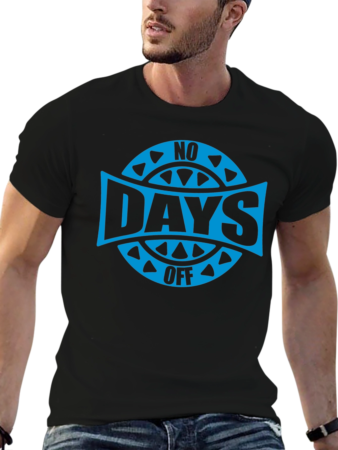 No Days Off Graphic T-Shirt - Black