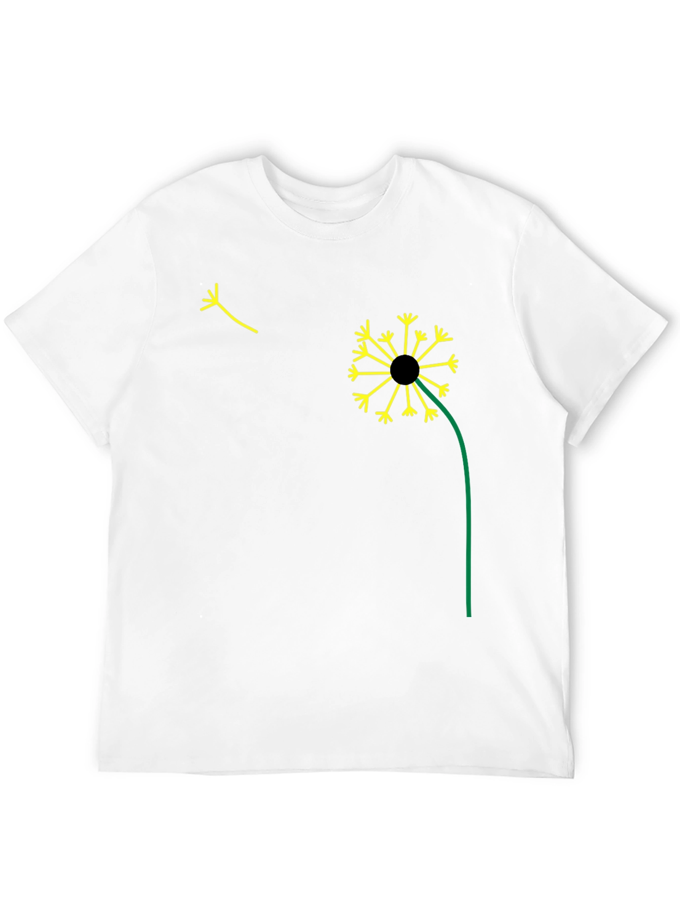 Dandelion Graphic Black T-Shirt