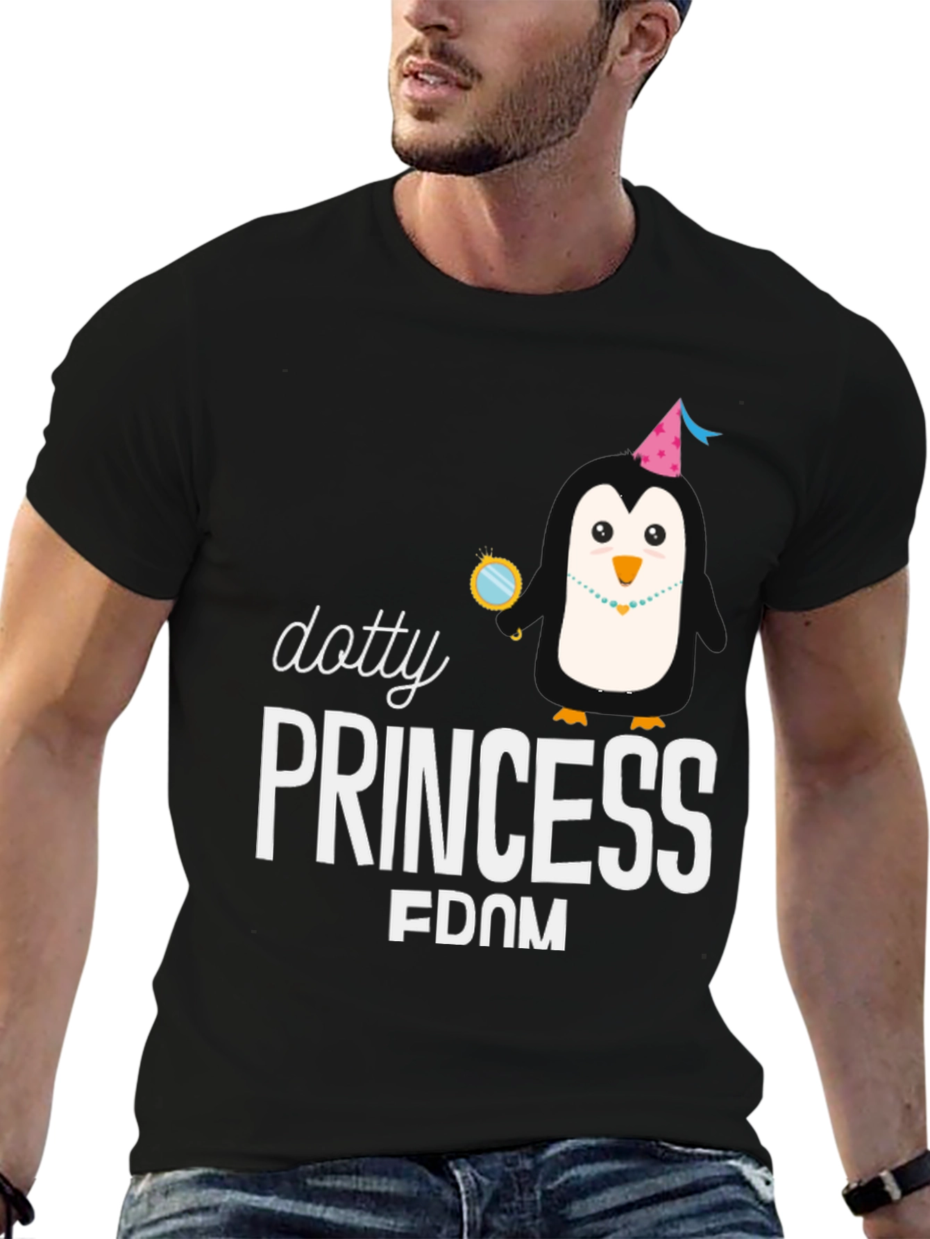 Dotty Princess Penguin Graphic Tee - Unisex