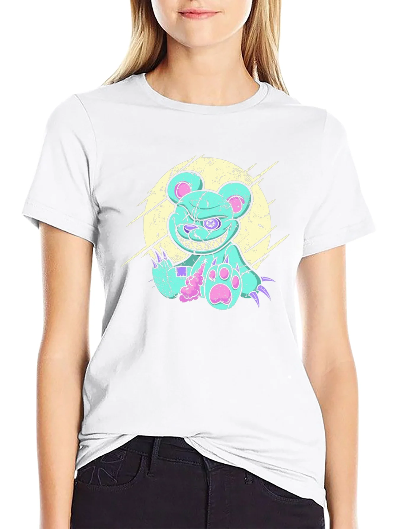 Scary Bear Graphic T-Shirt