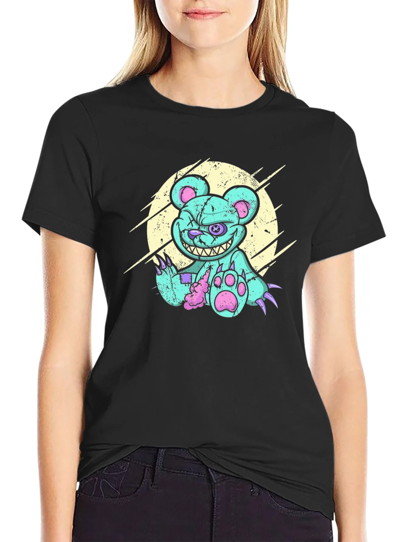 Scary Bear Graphic T-Shirt