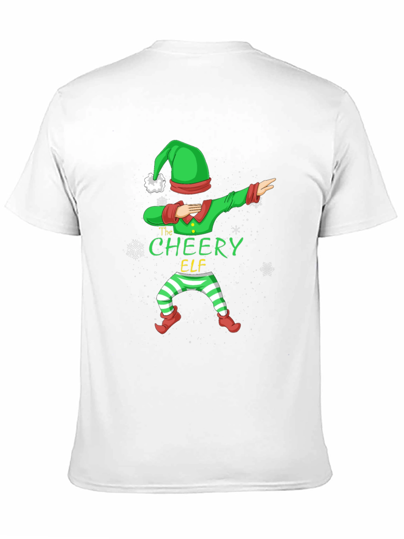 Cheery Elf Christmas Dabbing Graphic T-Shirt