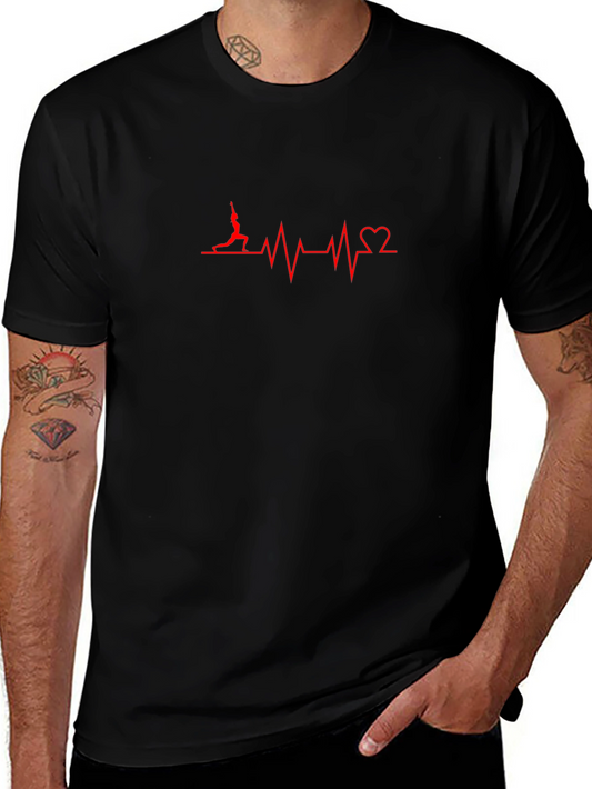 Yoga Heartbeat Tee - Mens Graphic T-Shirt