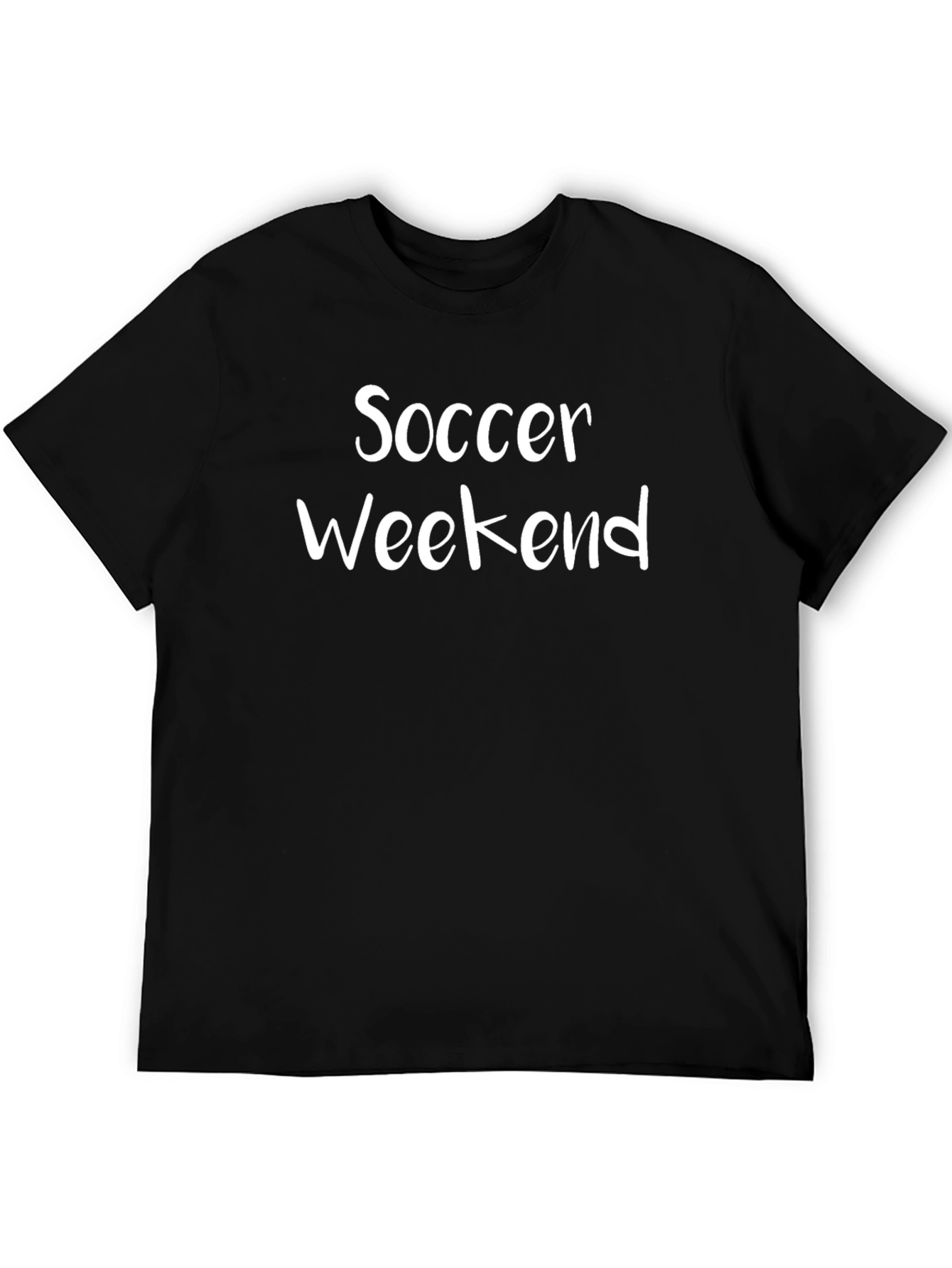 Soccer Weekend Black Cotton T-Shirt