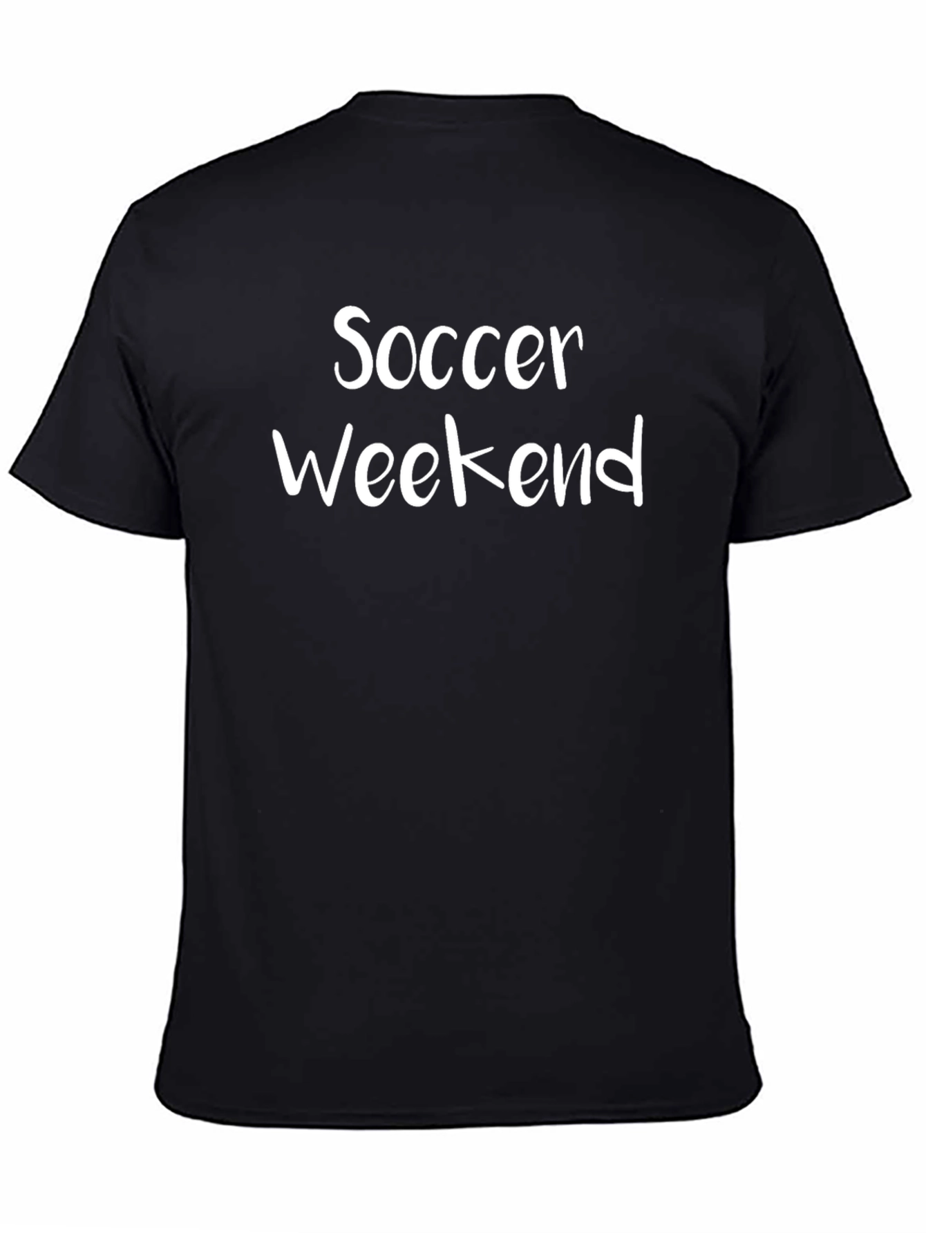 Soccer Weekend Black Cotton T-Shirt
