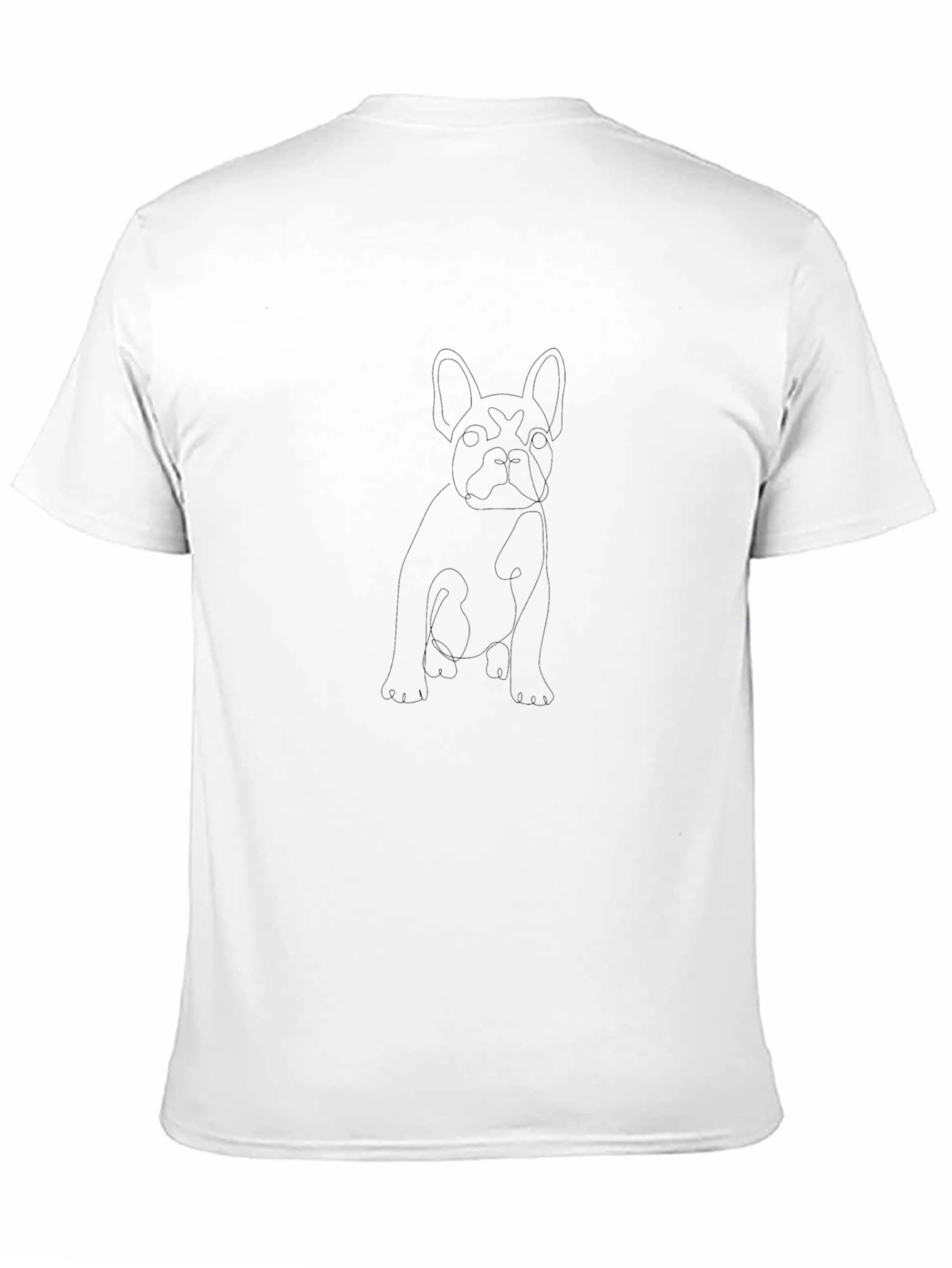 Black Dog Outline T-Shirt - Casual Wear