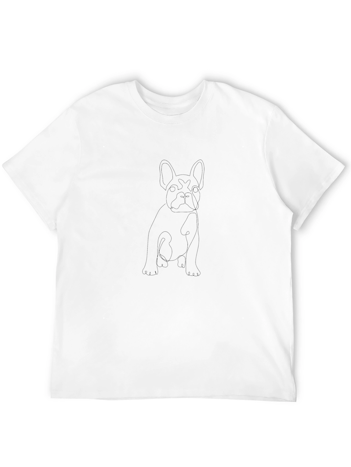 Black Dog Outline T-Shirt - Casual Wear