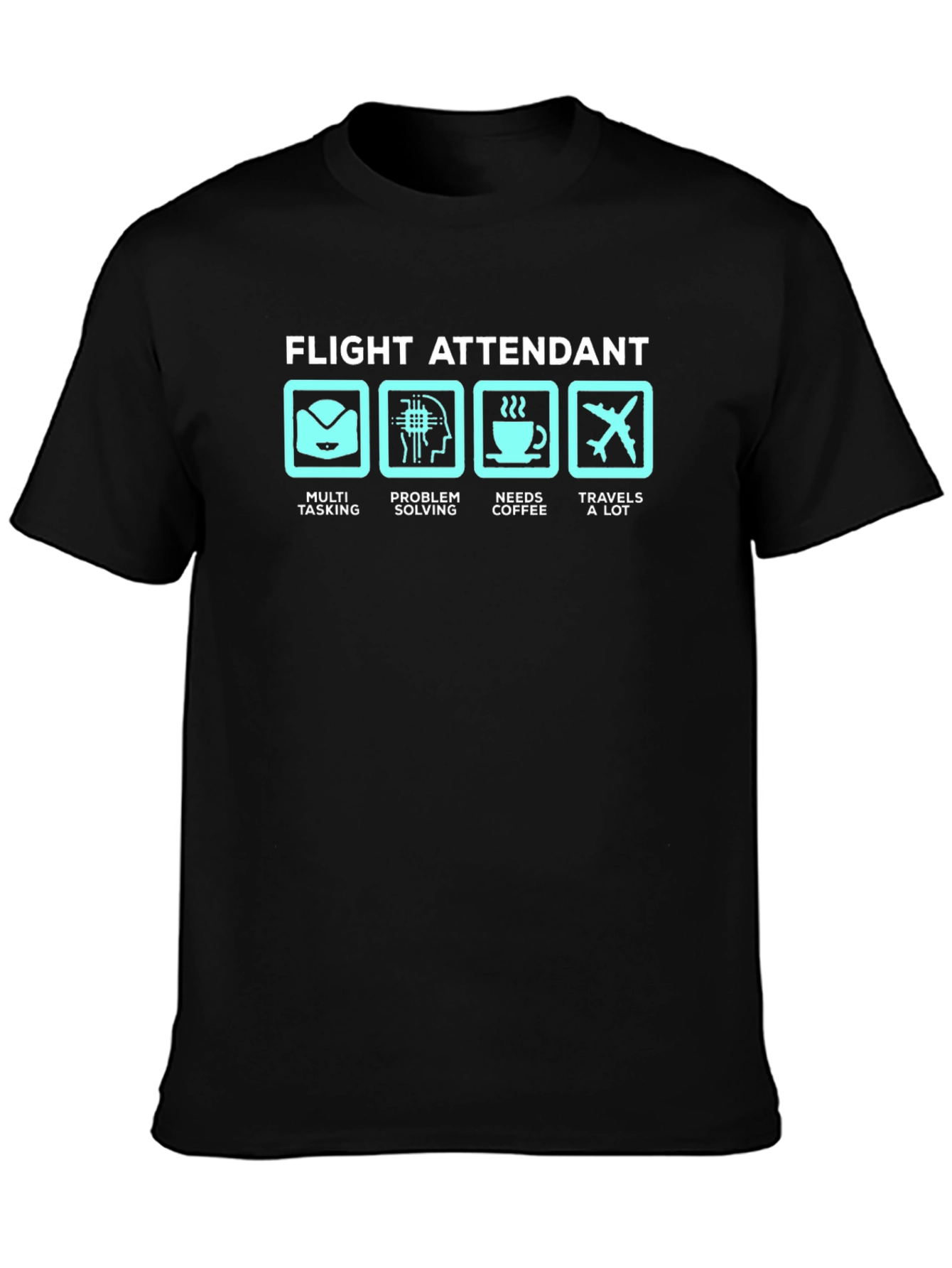 Flight Attendant T-Shirt: Multi-Tasking Coffee Traveler