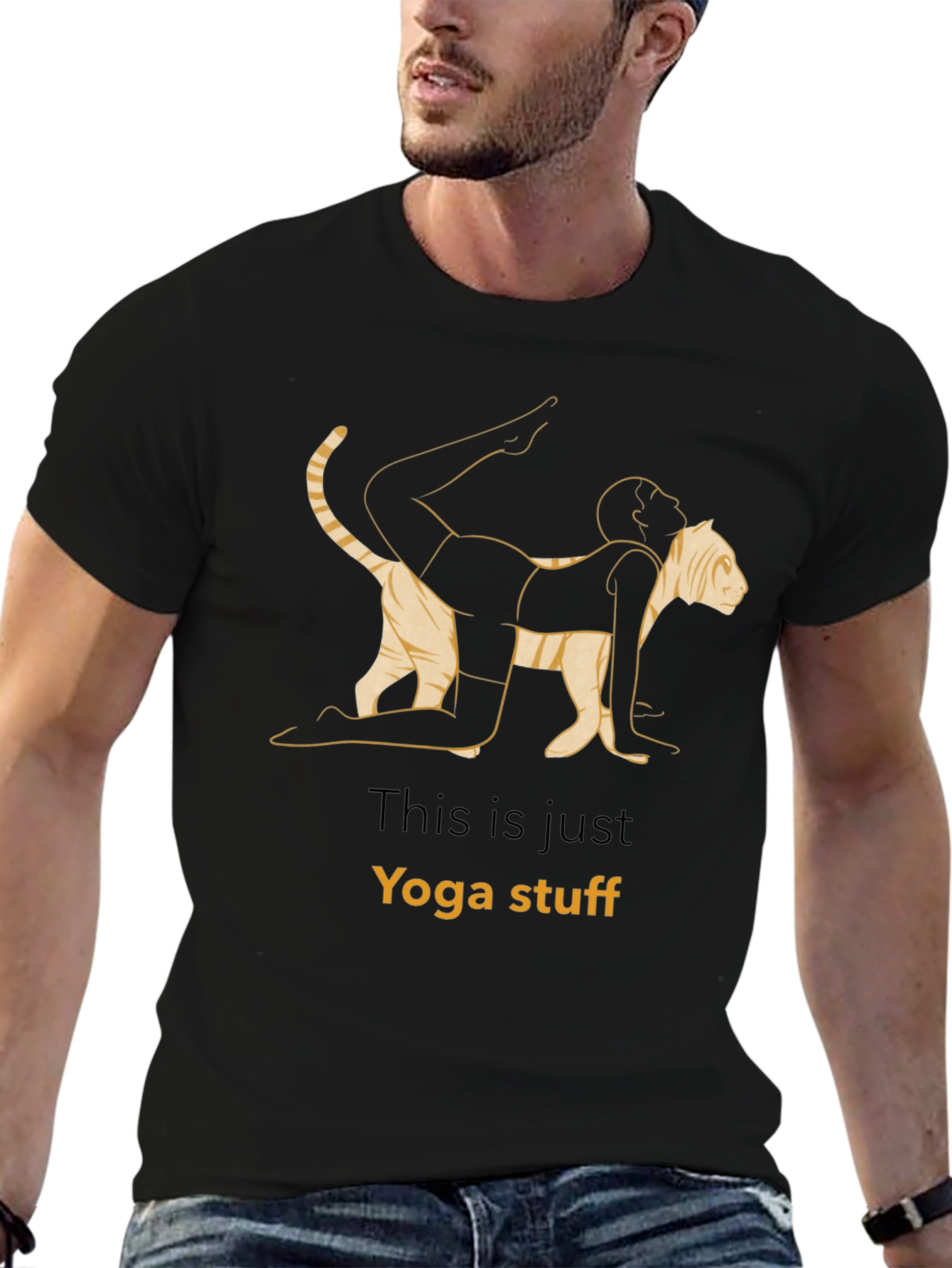 Yoga Cat T-Shirt - Funny Graphic Tee