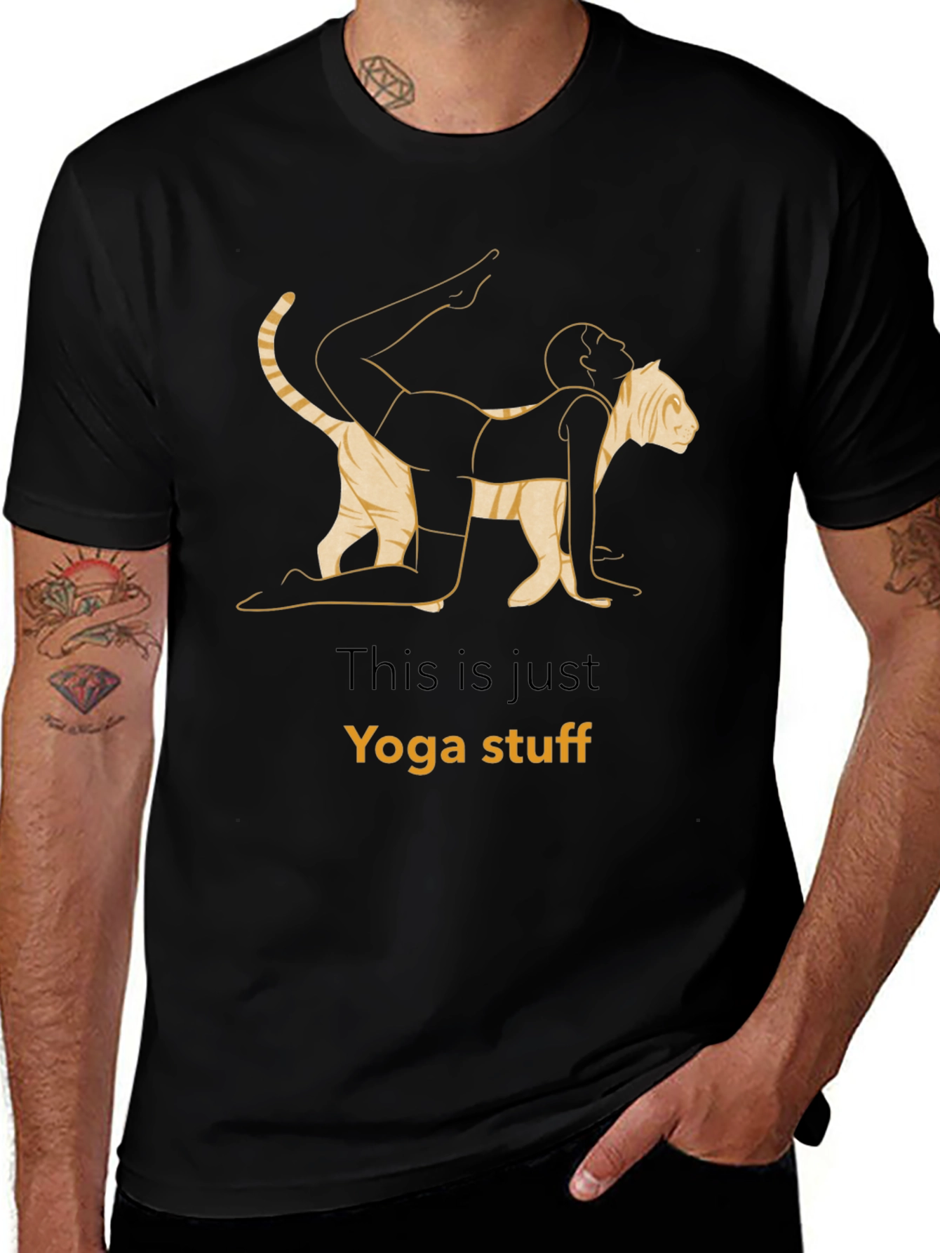 Yoga Cat T-Shirt - Funny Graphic Tee
