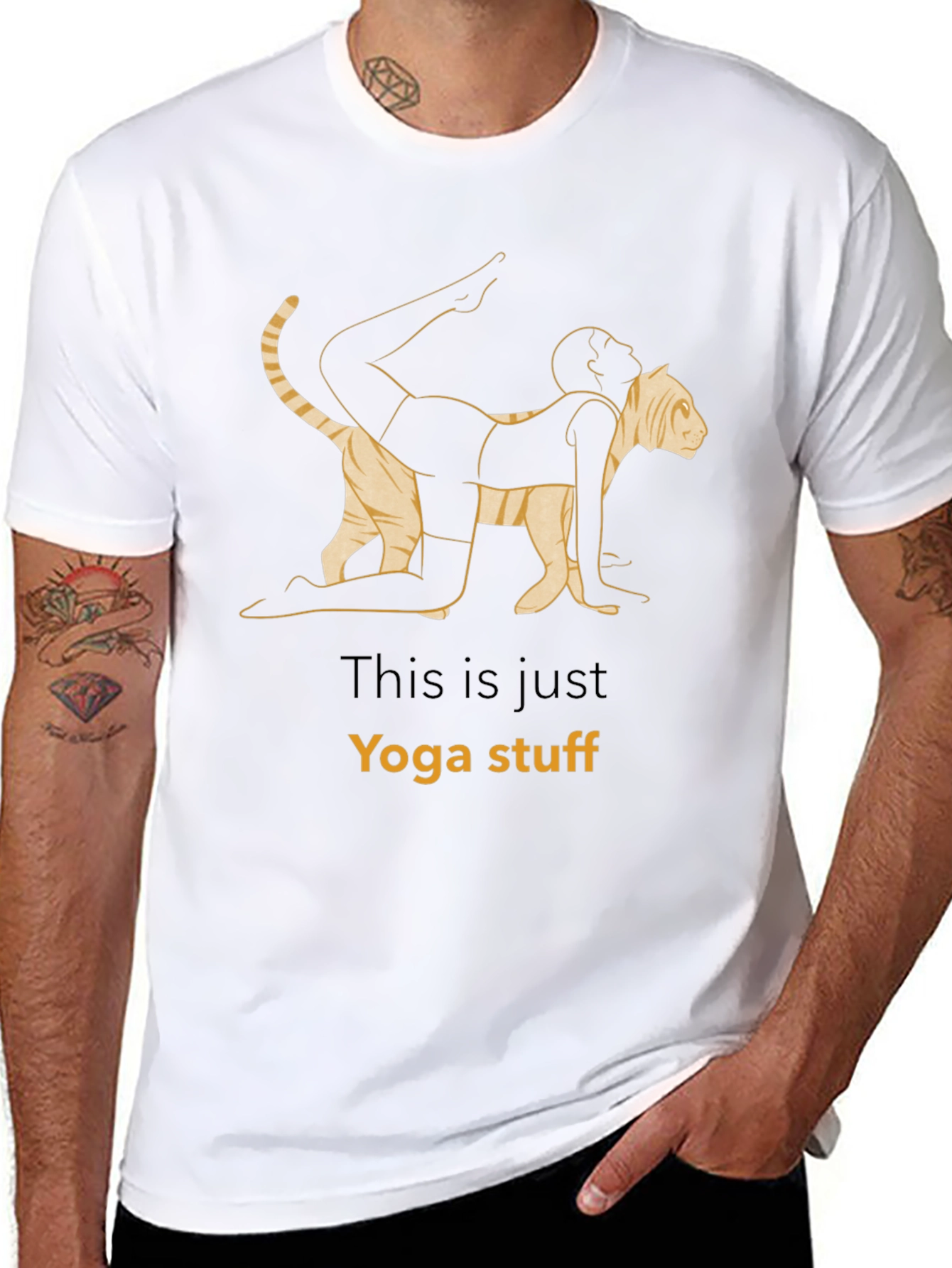 Yoga Cat T-Shirt - Funny Graphic Tee
