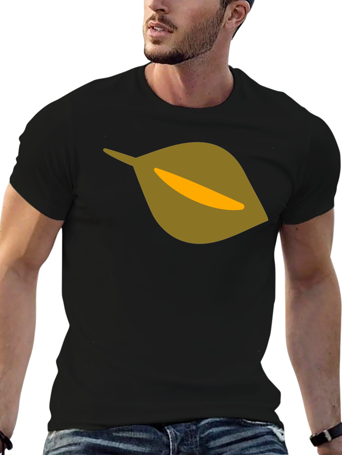 Leaf Graphic Black T-Shirt