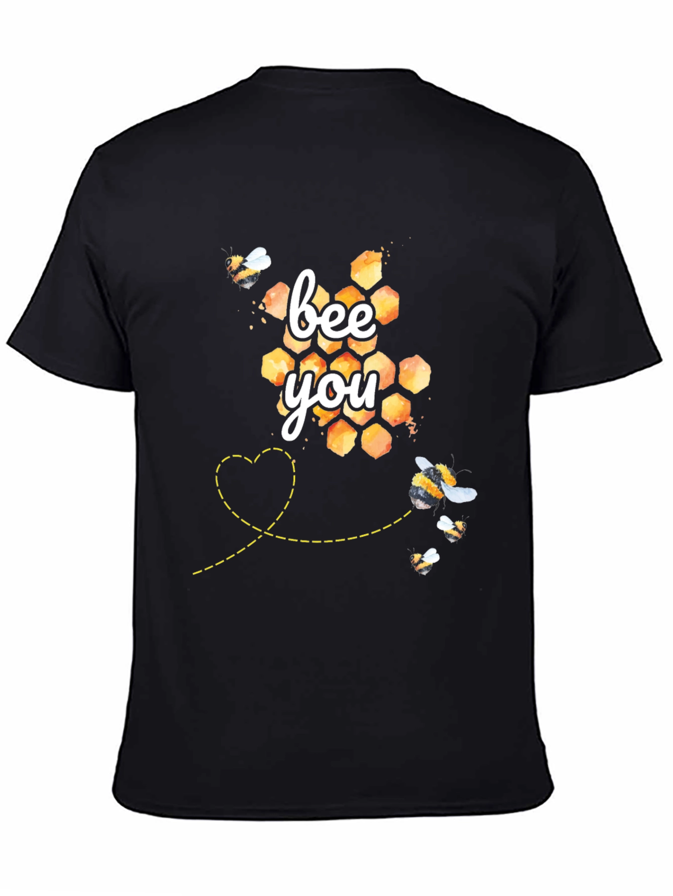 Bee You Graphic Tee - Honeycomb and Bees Design