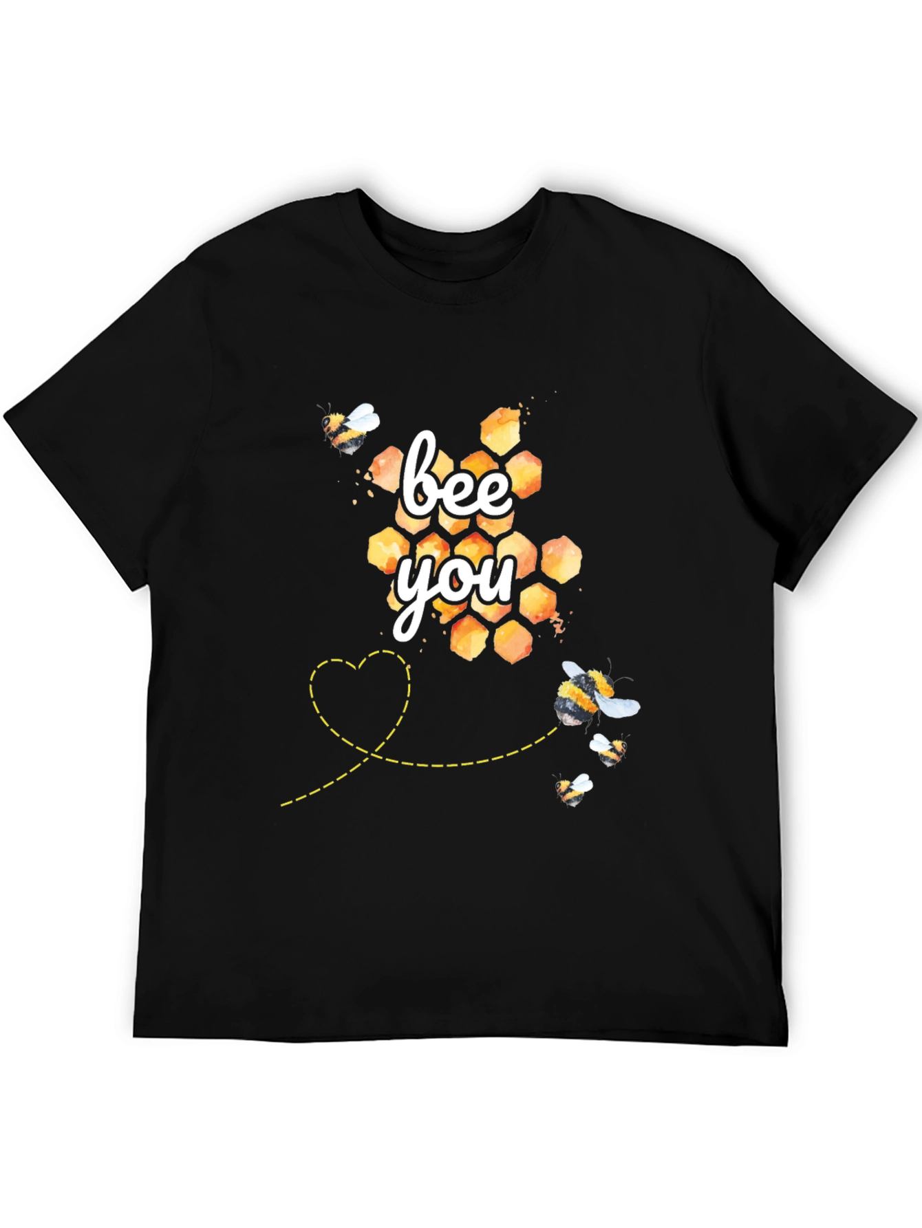 Bee You Graphic Tee - Honeycomb and Bees Design