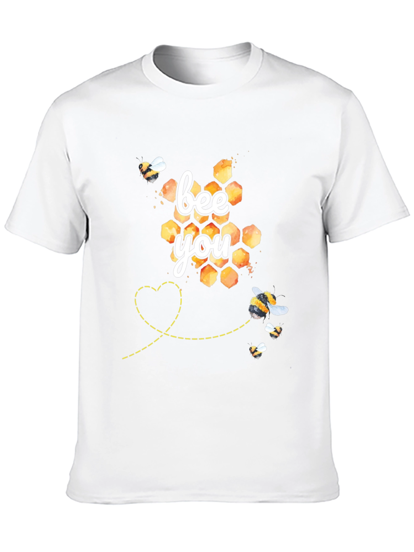 Bee You Graphic Tee - Honeycomb and Bees Design