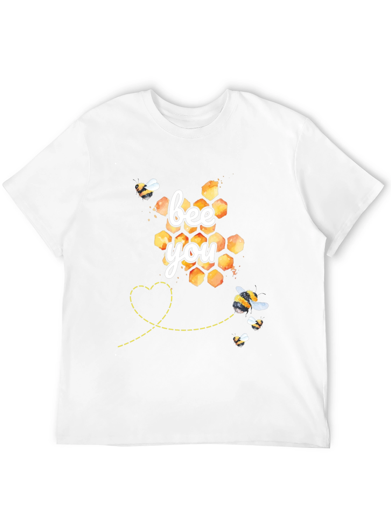 Bee You Graphic Tee - Honeycomb and Bees Design